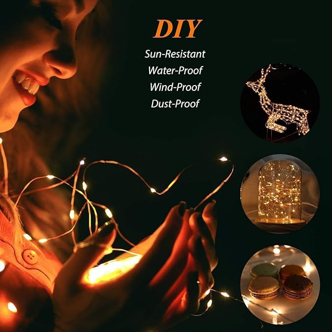 2-Pack 200 LED Solar String Lights Outdoor Waterproof - 8 Lighting Modes Fairy Lights for Christmas Tree, Garden, Balcony, Patio, Wedding & Party Decorations (Warm White) | Perfect for Creating Cozy Ambiance in Backyard, Porch and Special Events