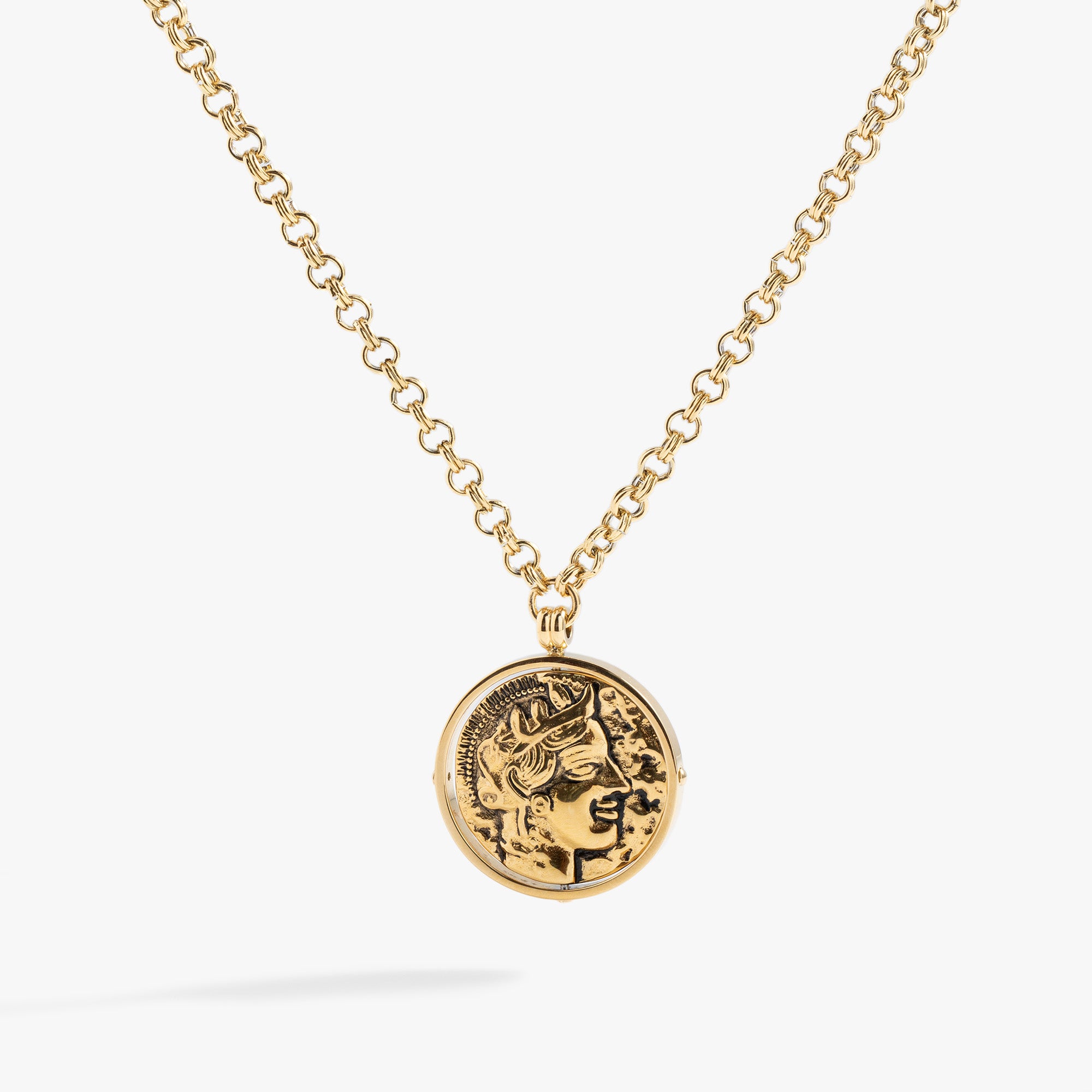 Coin Spinner Pendant Necklace - Unique Handcrafted Jewelry for Women & Men - Perfect for Meditation, Stress Relief & Fashion Accessories