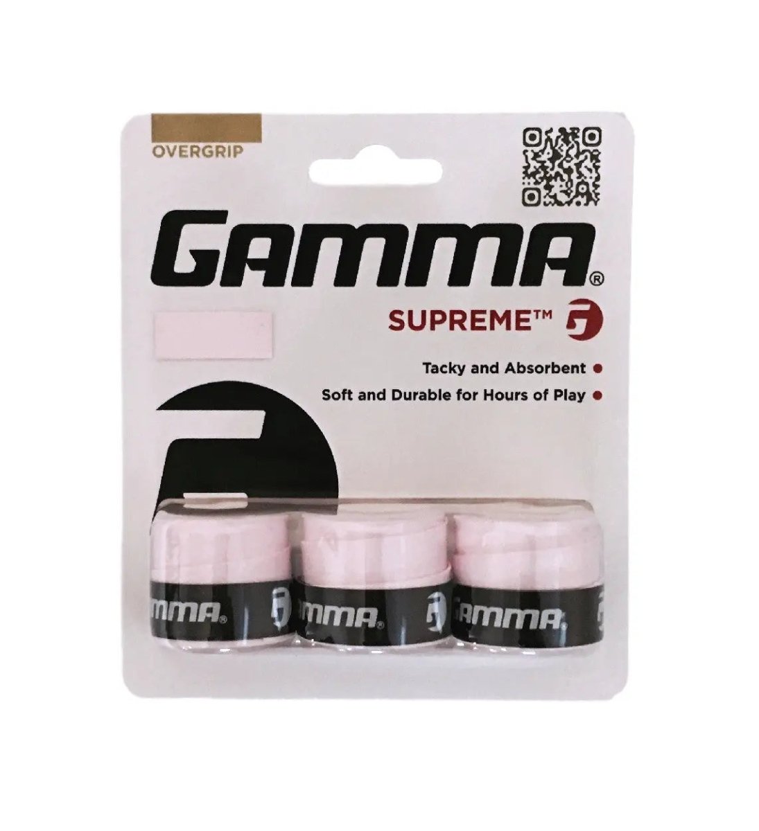 Gamma Supreme Overgrip - 3 Pack | Premium Tennis Racket Grip Tape for Enhanced Comfort & Sweat Absorption | Perfect for Tennis, Badminton & Racquetball Players