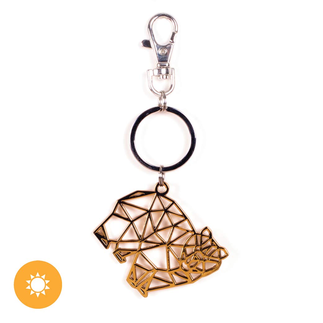 Del Sol Color-Changing Keychain - UV Reactive Sun Activated Zinc Alloy Key Ring - Rust Proof & Durable 2 Inch Wide - Perfect for Outdoor Activities, Beach Trips & Summer Adventures