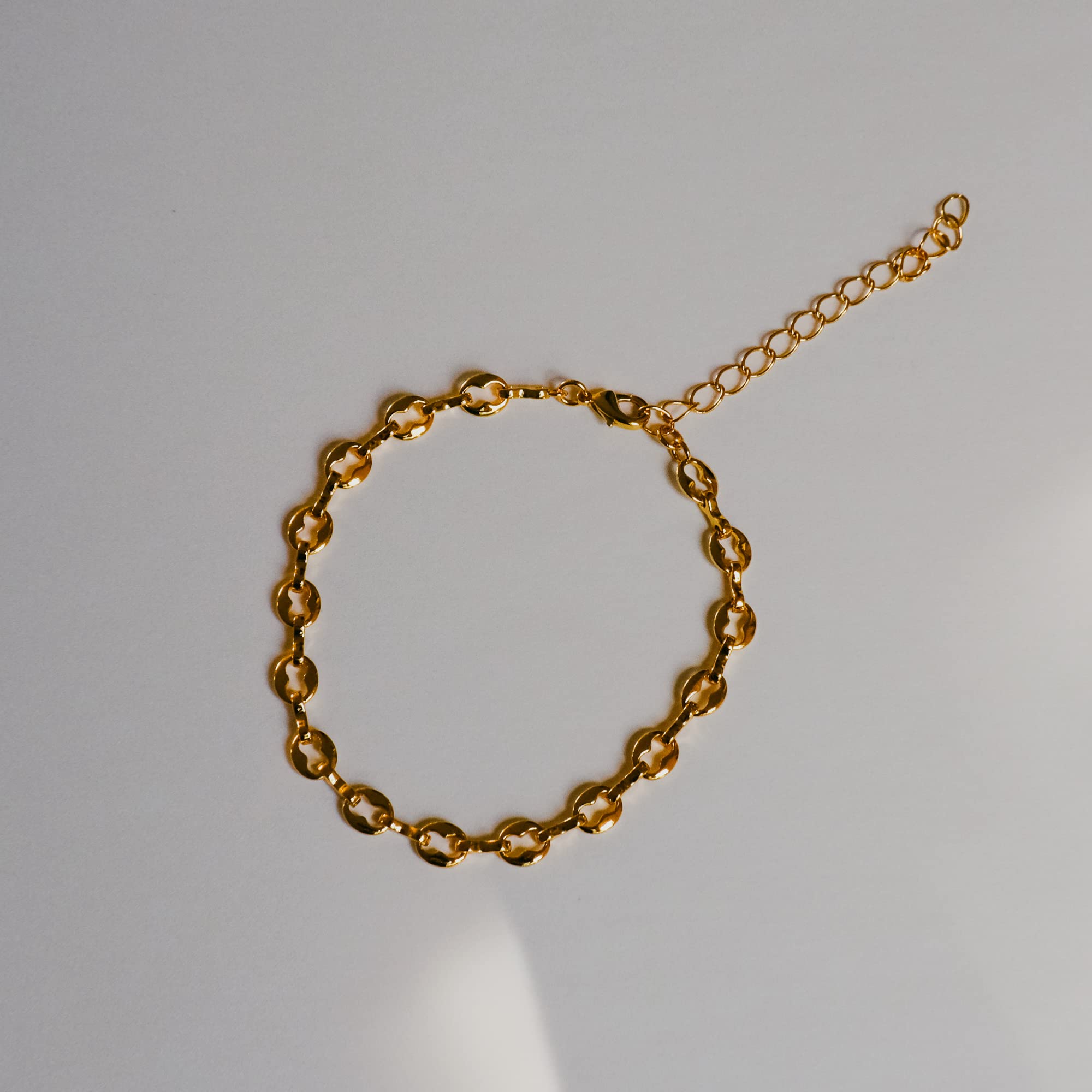 5mm Puffed Mariner Anchor Link Chain Necklace - Gold Puffy Link Layering Necklace & Matching Bracelet Set for Women, Trendy Jewelry Gift for Her, Perfect for Casual Wear, Date Night and Layering Looks