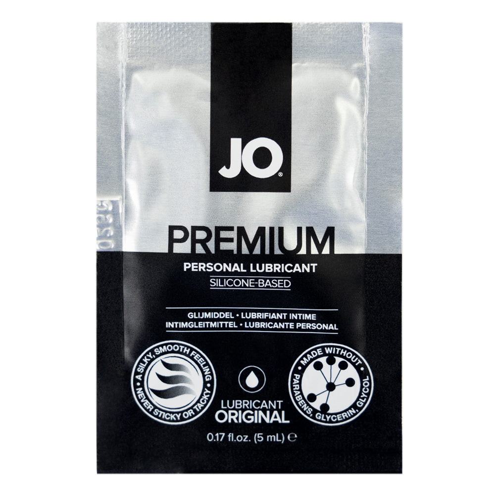 Premium JO Original Silicone-Based Personal Lubricant - 5ml Single-Use Sachet Pack - Ideal for Sensitive Skin & Intimate Moments