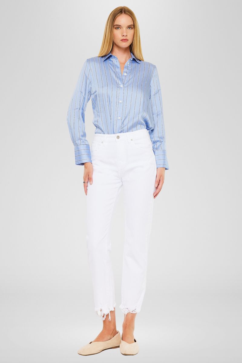 Daniela High Rise Straight Leg Jeans for Women - Slimming Comfort Fit Denim Pants for Casual Wear & Everyday Outfits