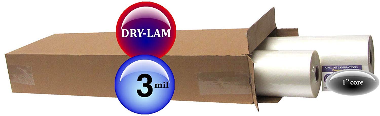 Premium Dry-Lam Laminating Film 25IN x 250FT - 2 Rolls per Box for Professional Document Protection & Presentation - Ideal for Office, School, and Photo Preservation Projects