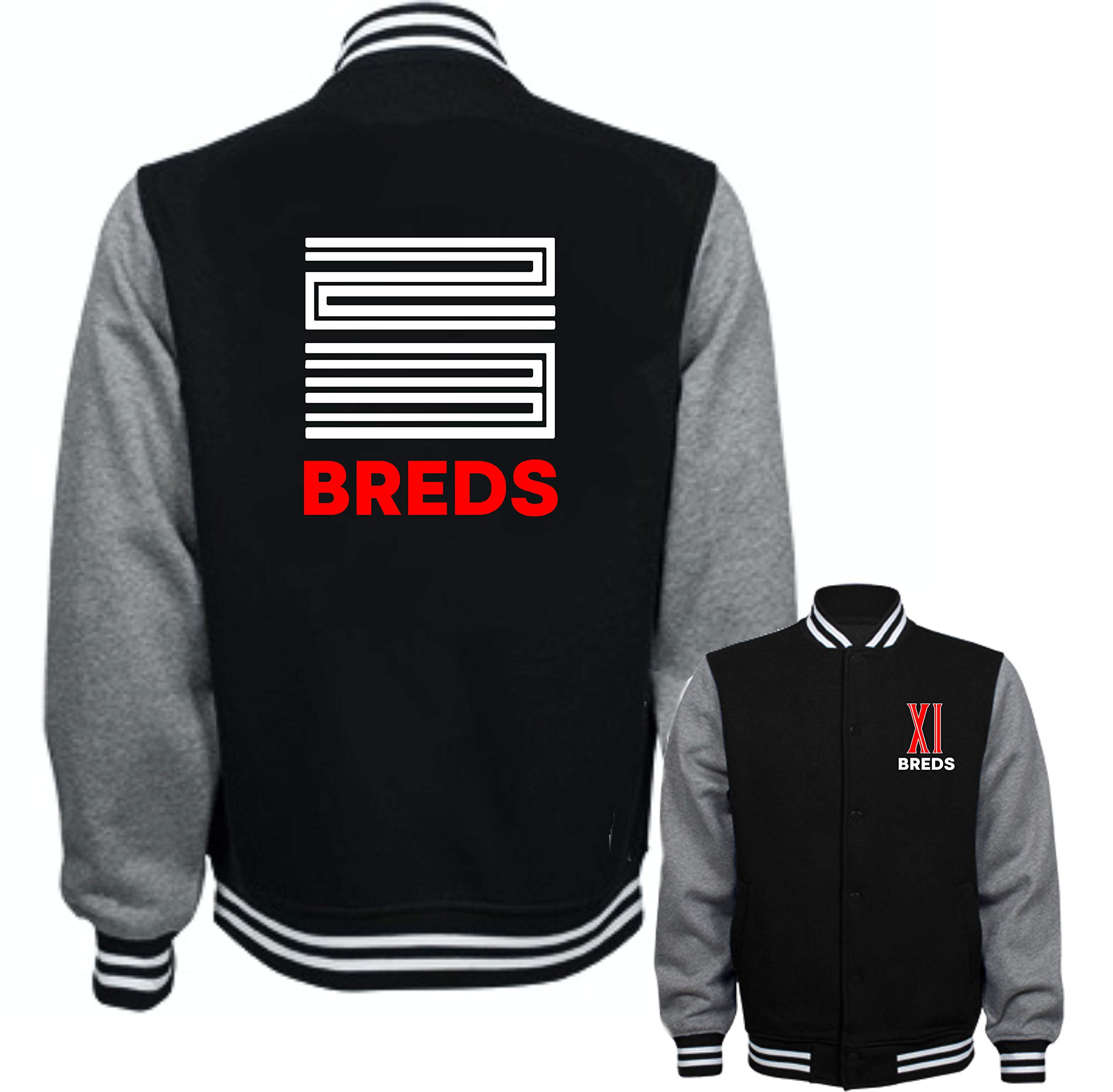 SNELOS Jordan 11 Bred 2019 Matching Jacket - Stylish Basketball Windbreaker for Men - Perfect for Game Day, Streetwear & Sneakerhead Fashion