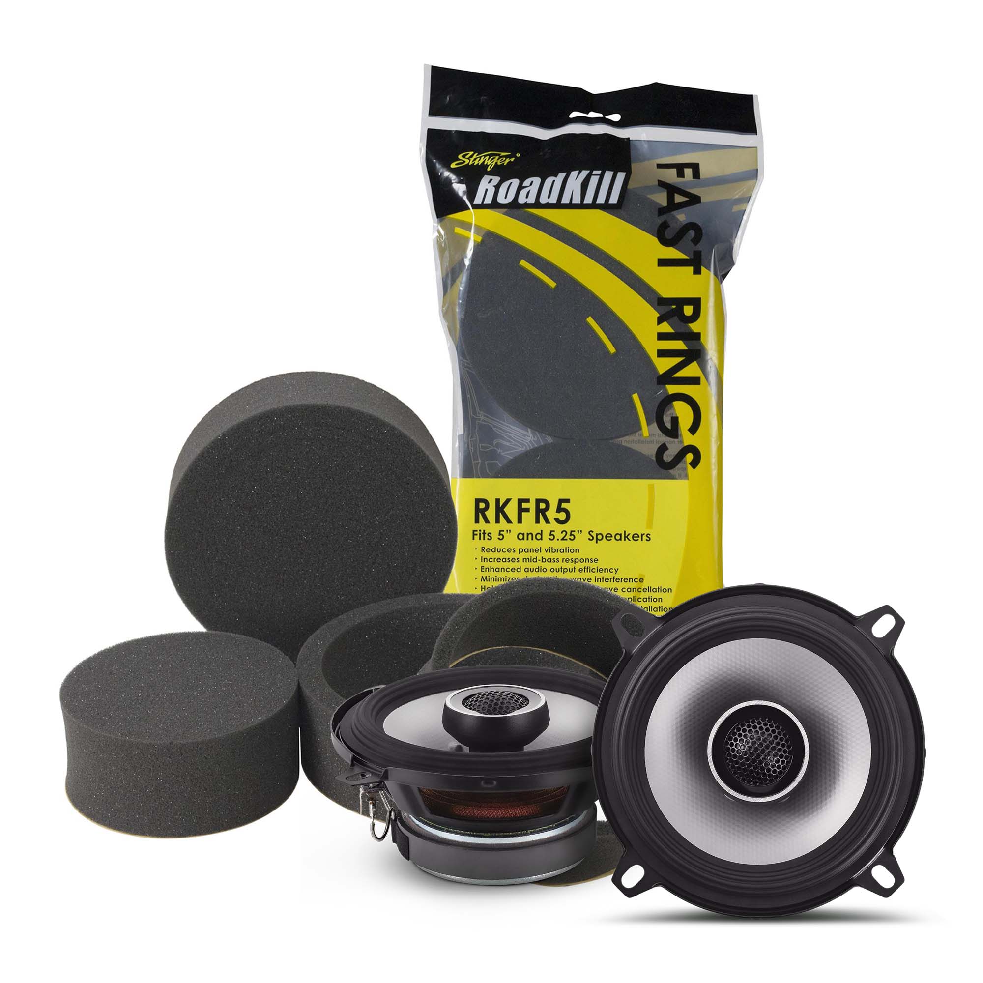 Alpine S2-S50 2-Way Hi-Res Car Speakers with Foam Baffle Kit - Premium Sound for Vehicles, Perfect for Car Audio Upgrades & Enhanced Music Experience
