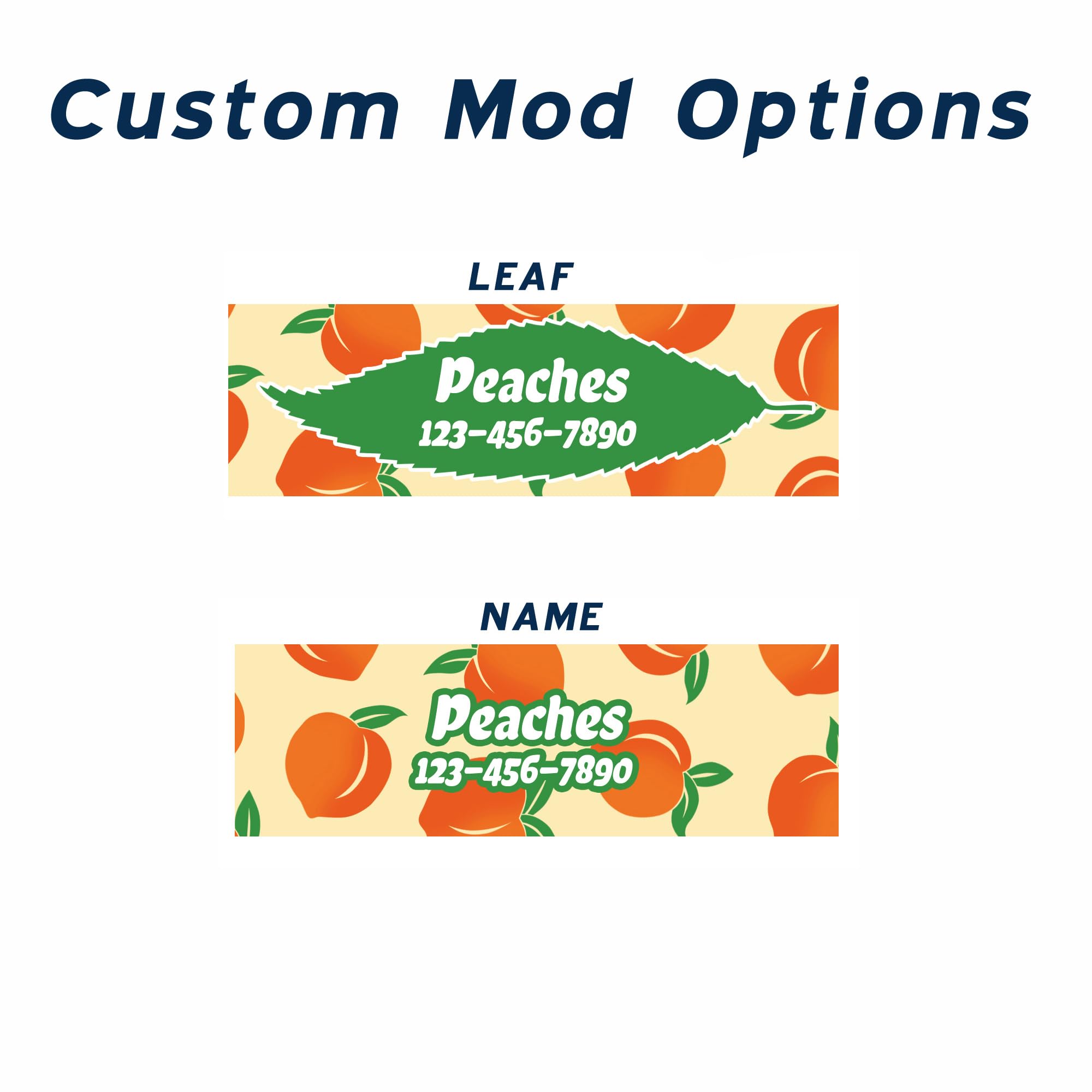 Custom Personalized Peaches Dog Collar for Small Dogs (5/8