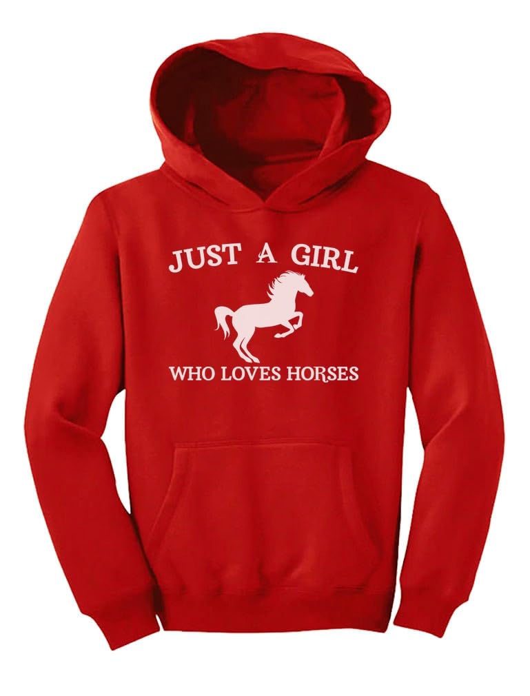 Just a Girl Who Loves Horses Hoodie - Cute Equestrian Gifts for Girls | Horseback Riding & Stable Fashion | Perfect for Riding Lessons, Barn Chores & Horse Lovers
