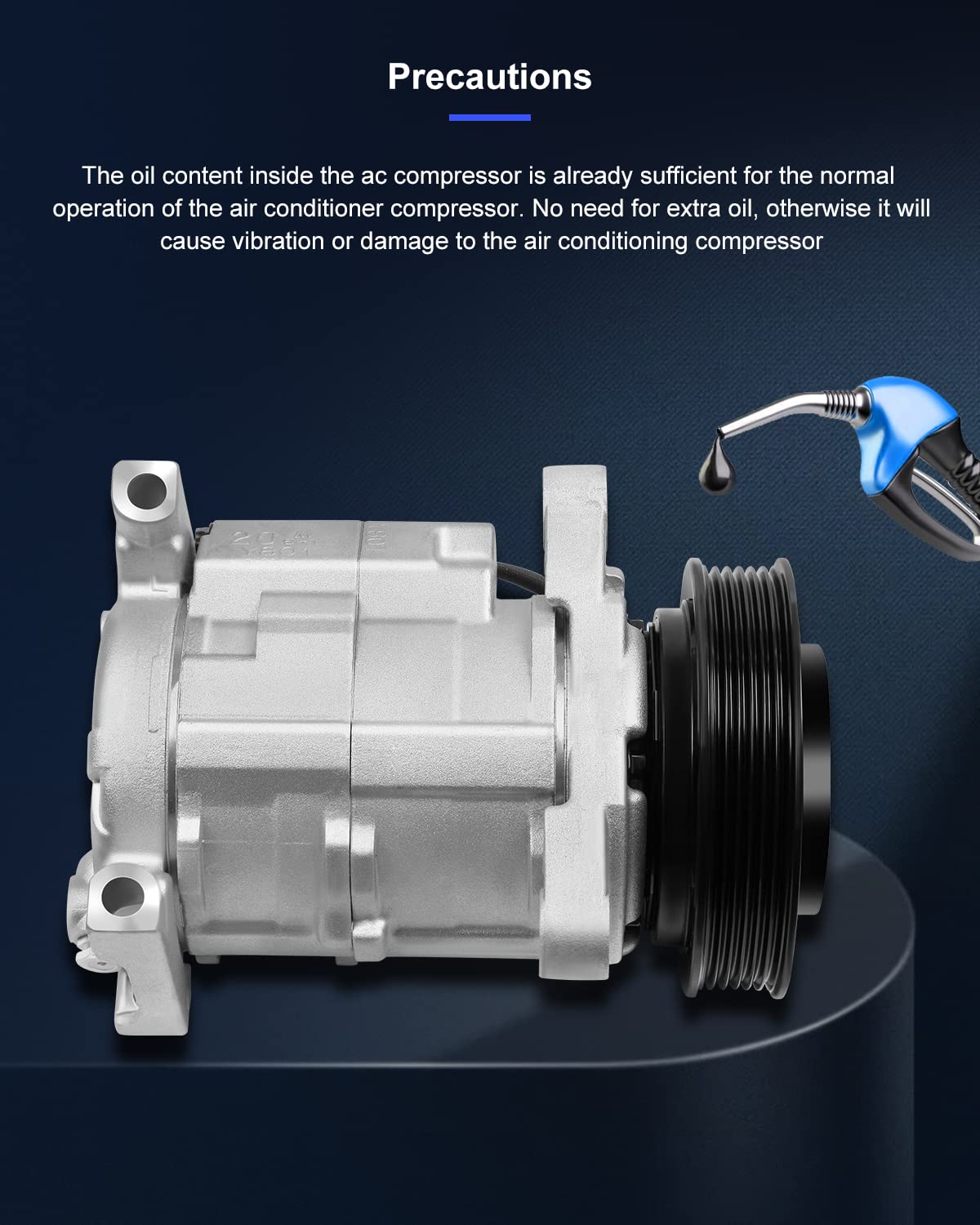 ECCPP AC Compressor Replacement for 2000-2007 Dodge Grand Caravan & Plymouth Grand Voyager 3.3L - High Performance Air Conditioning Compressor for Smooth Cooling in Summer Driving