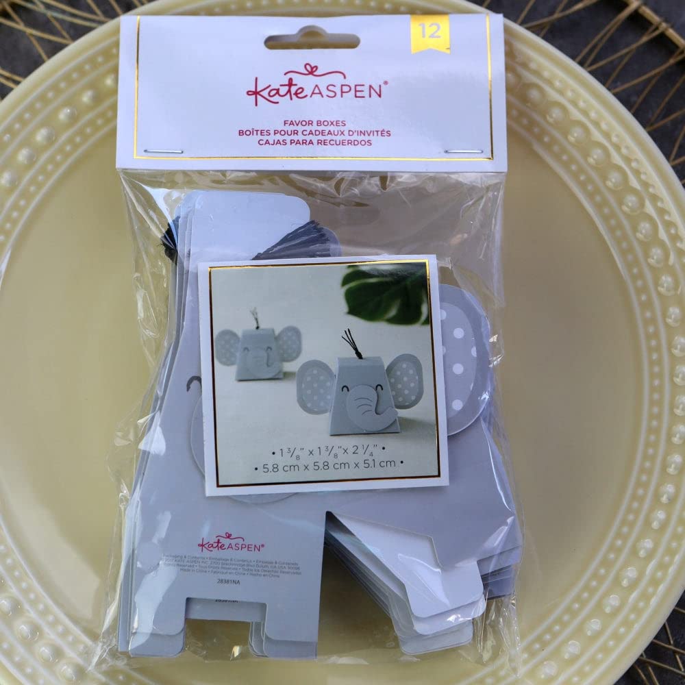 Kate Aspen 96PCS Elephant Favor Boxes - Bulk Animal-Themed Party Candy Containers for Birthdays, Baby Showers & Anniversaries | Perfect for Wedding Favors, Kids Parties & Special Event Treats