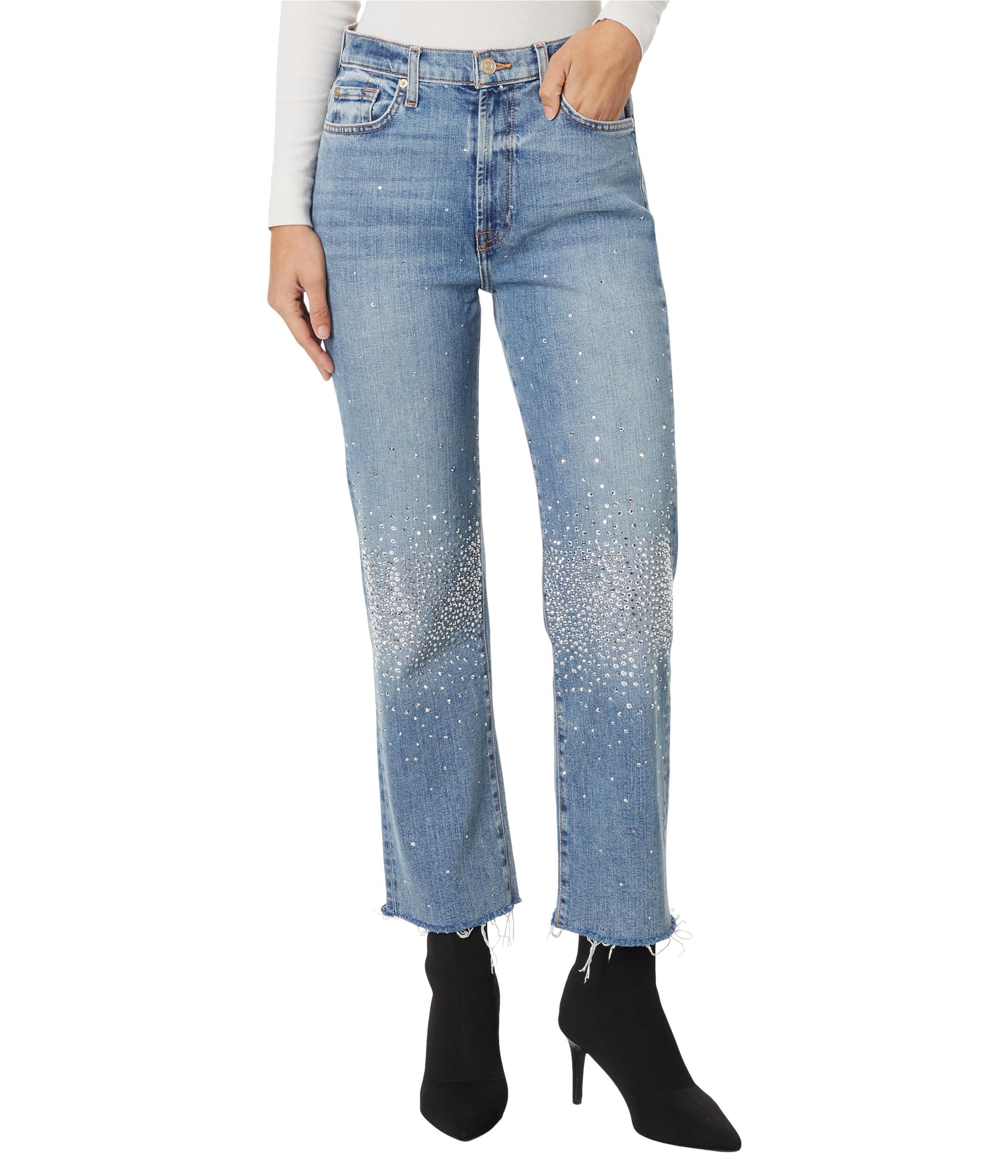 7 For All Mankind Logan Jeans with Crystals | Stylish Women's Denim for Night Out