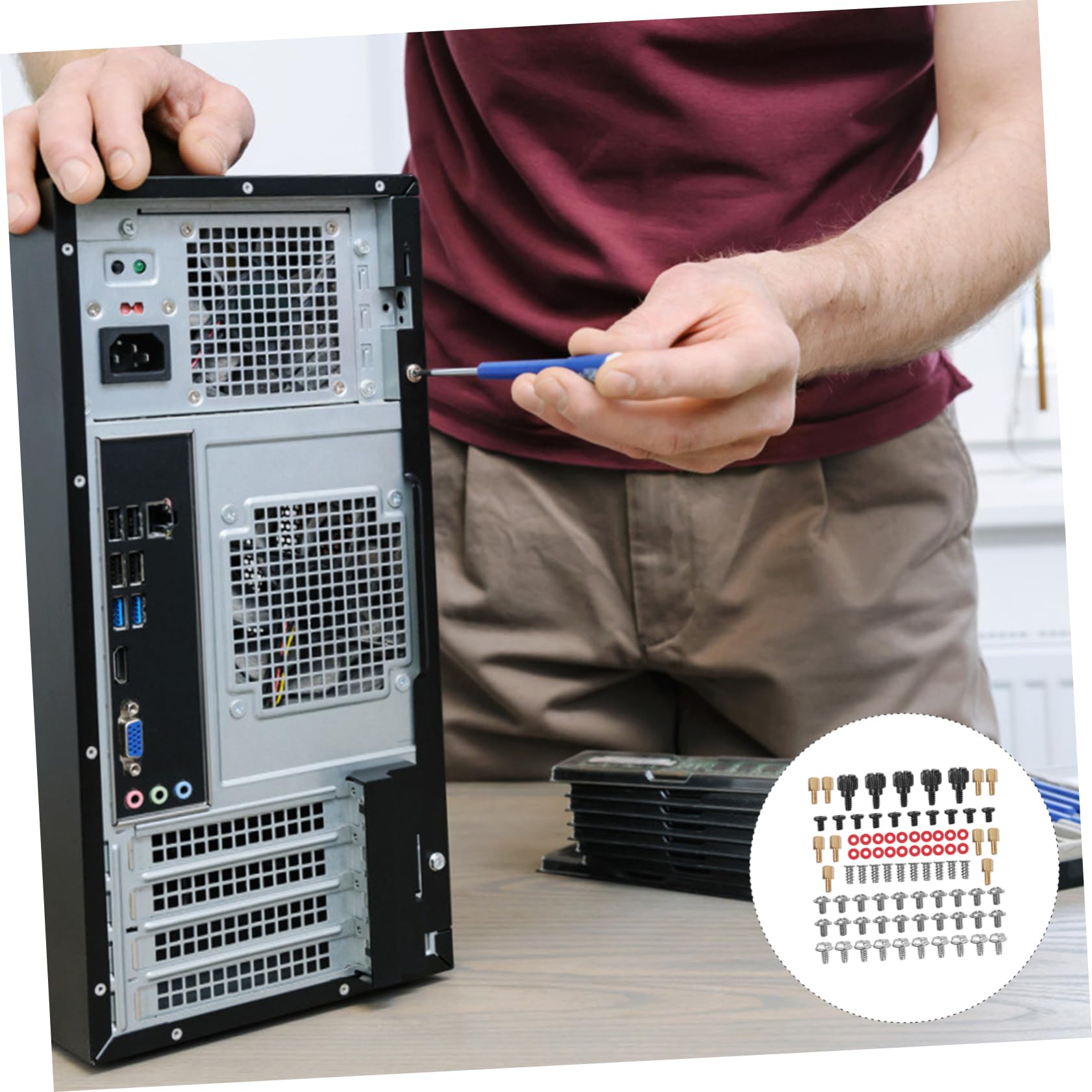MUSISALY 1 Set Countersunk Head Screws - Computer Case Assembly Screws for PC Chassis Fixing & Hardware Installation - Perfect for DIY Computer Builds, Laptop Repairs, and Server Rack Mounting