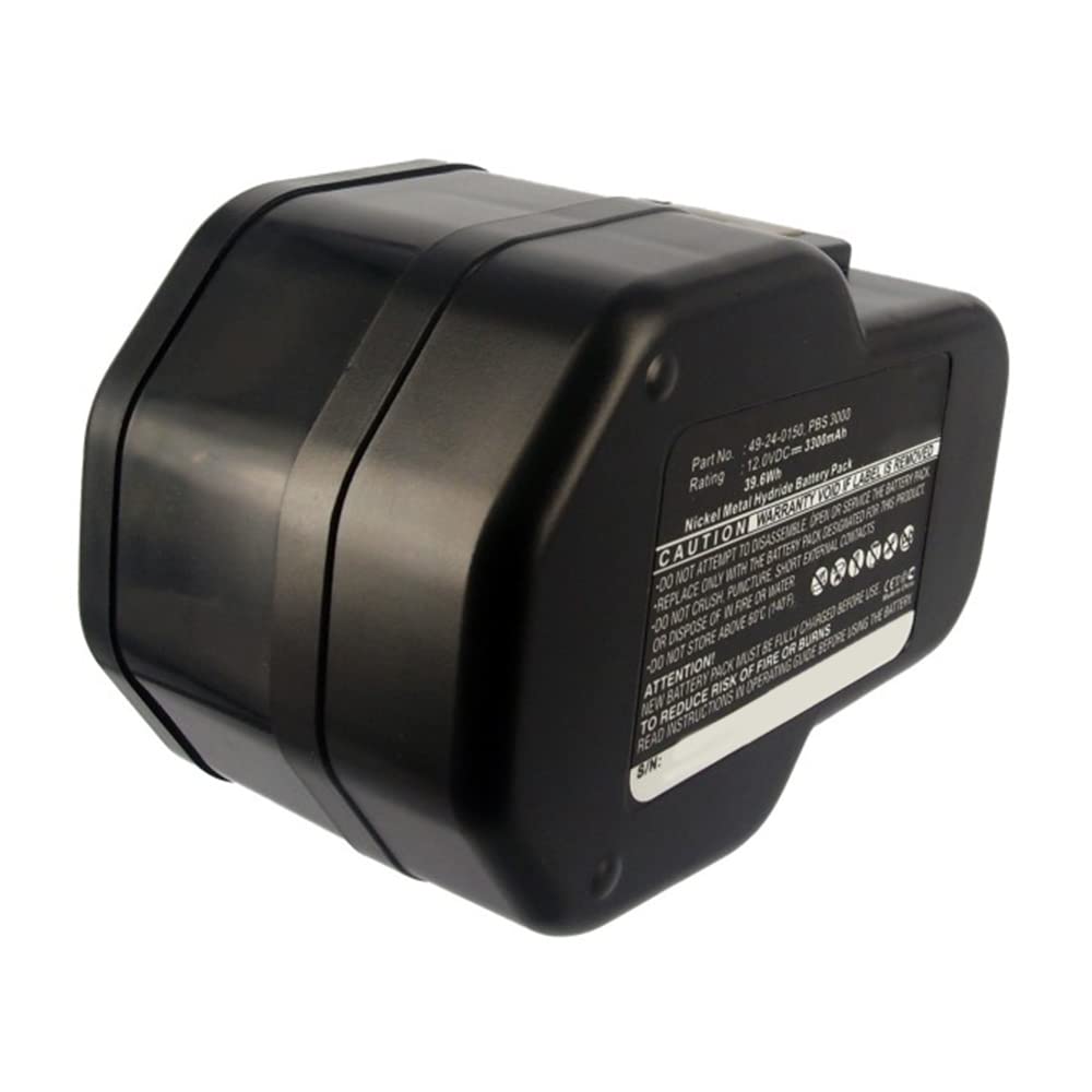 Synergy Digital 12V 3300mAh Ni-MH Replacement Battery for Milwaukee Worklight Kit - Ultra High Capacity Power Tool Battery | Compatible with Milwaukee Tools | Perfect for Construction, DIY Projects & Emergency Lighting
