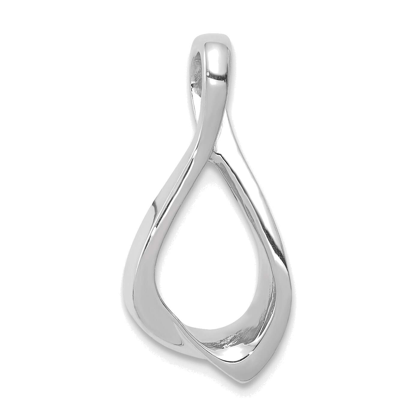 Bonyak 14K White Gold Reversible Omega Chain Slide Necklace - Elegant Jewelry for Women, Perfect for Parties, Weddings & Everyday Wear