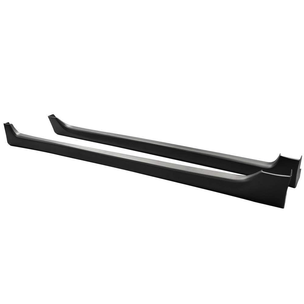 IKON MOTORSPORTS PP Black Side Skirts for 2009-2013 Toyota Corolla - Side Bottom Line Extension - Perfect for Car Customization & Street Style Enhancement