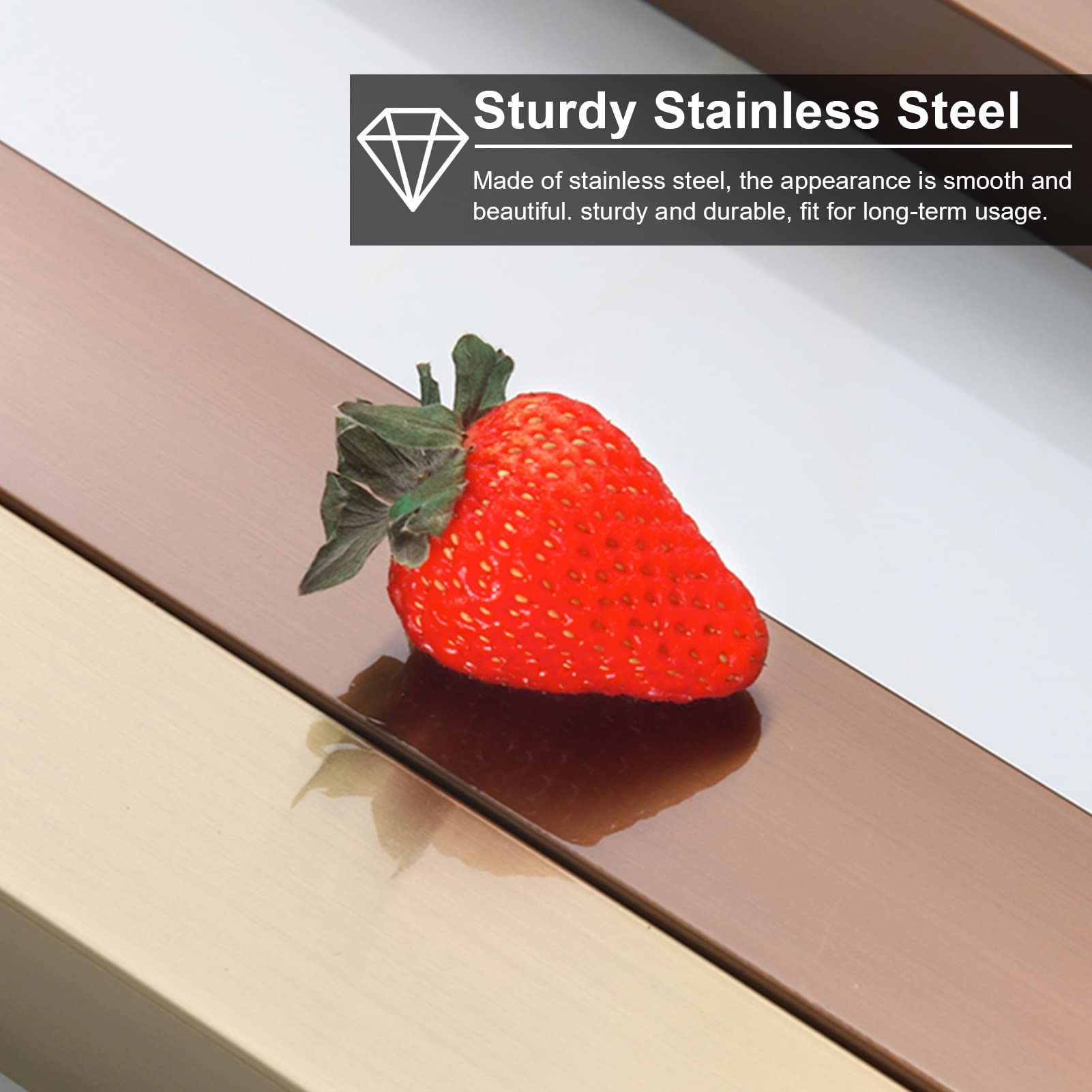 Double Sided H-Shaped Sliding Door Handle - 24 Inch Rectangle Pull Handle for Barn Doors, Wooden Doors & Glass Doors - Pink Finish - Perfect for Home Entryways, Bedrooms & Office Spaces