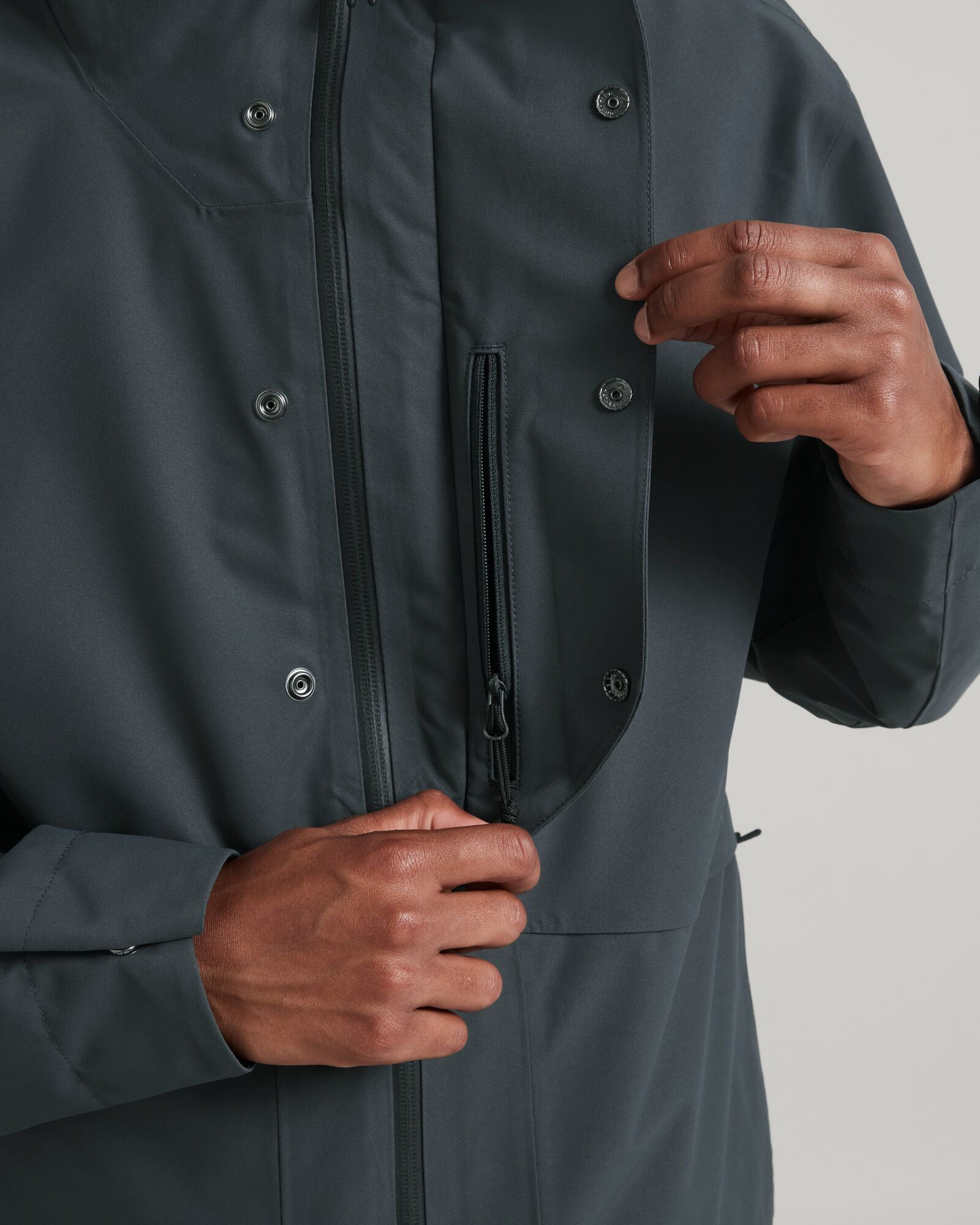 Amphi 2L Men's 3-in-1 Waterproof Parka Jacket - Graphite Color for Outdoor Hiking, Camping & Winter Activities