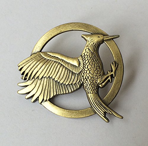 Hunger Games Mockingjay Pin Brooch Badge - Metal Cosplay Prop for Costume, Collectibles, and Fan Events