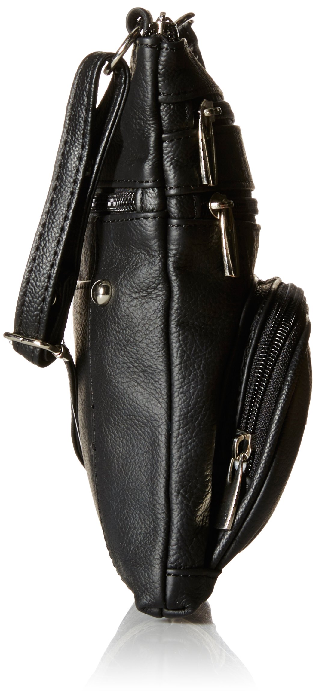 Genuine Leather Crossbody Bag with Multiple Pockets - Stylish & Functional for Women | Perfect for Travel, Work & Everyday Use (Black)