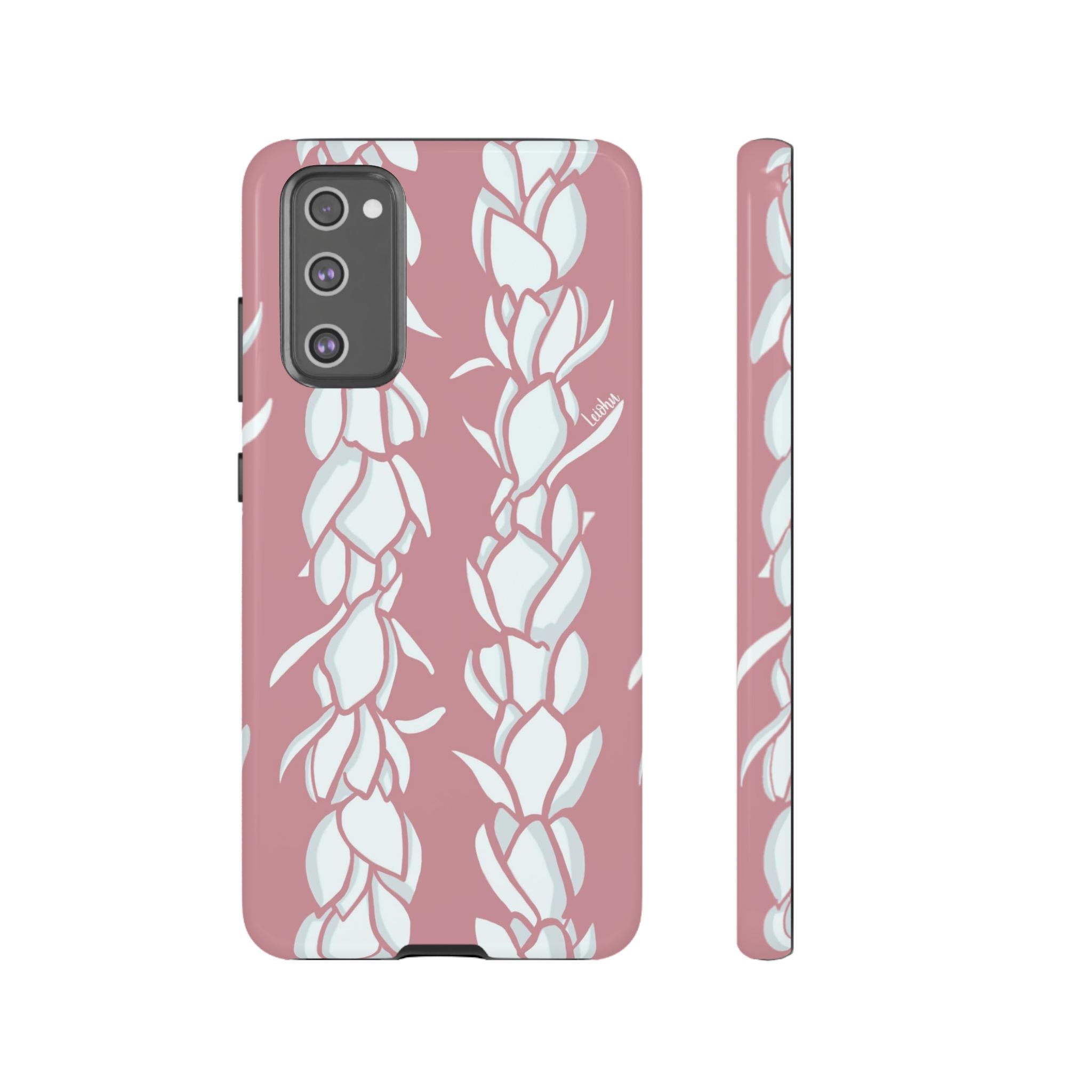 Pikake Lei Hawaiian Flower Necklace & Samsung Galaxy Phone Case - Perfect for Luau Parties, Beach Vacations & Everyday Use