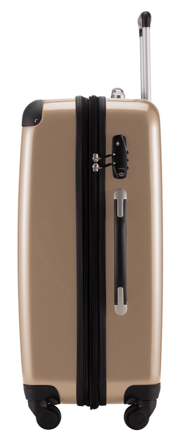 Premium 3-Piece Champagne Luggage Set by Hauptstadtkoffer - Perfect for Business Travel, Family Vacations & International Trips