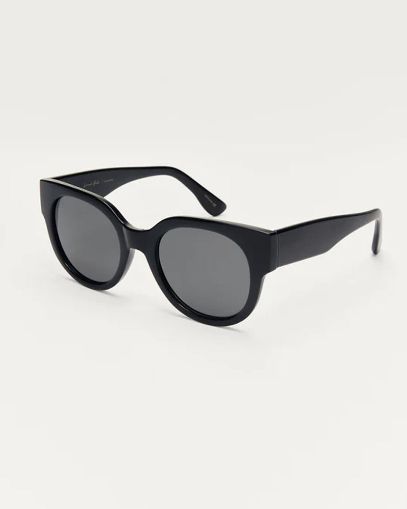 Z Supply Lunch Date Sunglasses - Classic Black Aviator Style for Women | Perfect for Outdoor Dining, Beach Days & Summer Fashion