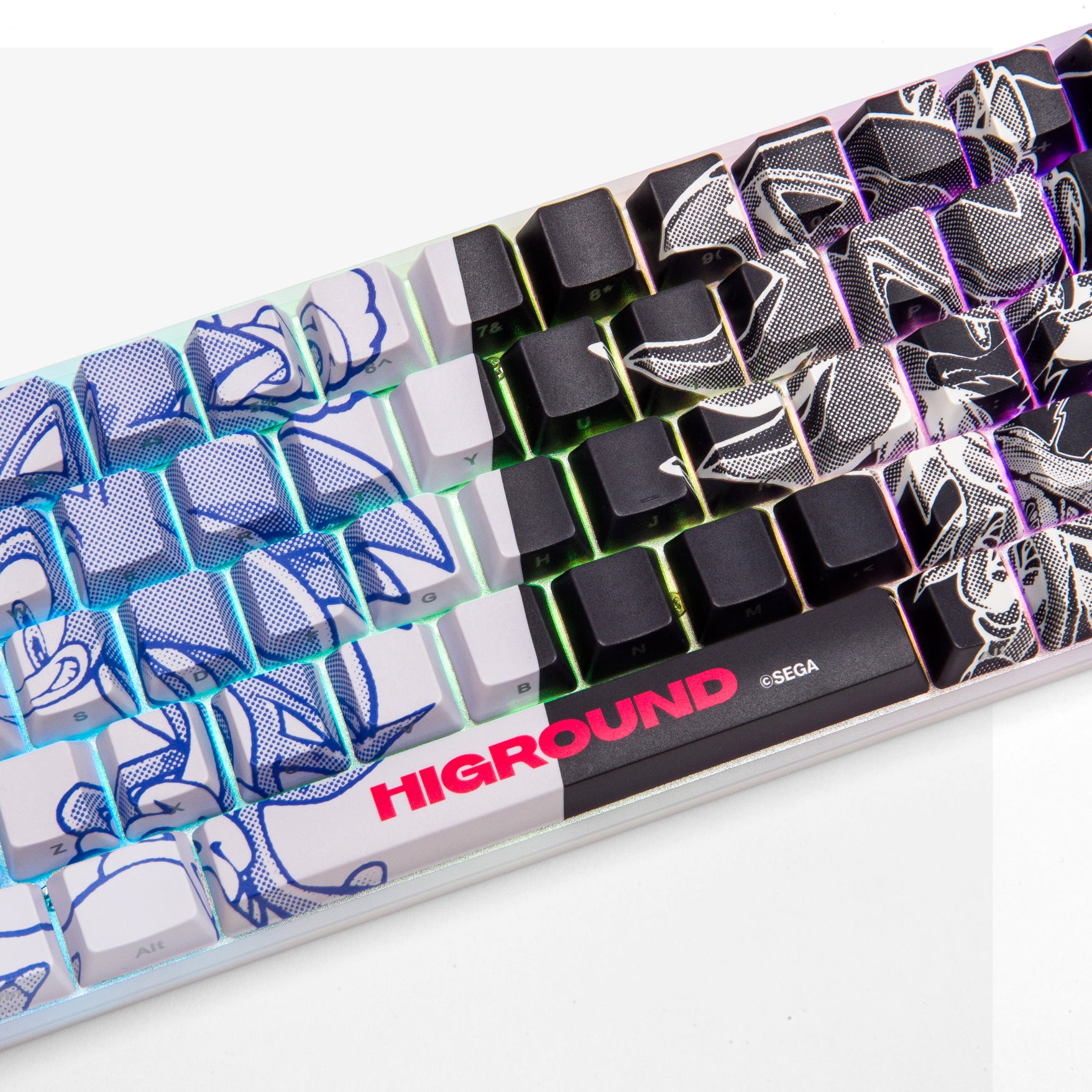 Sonic x Higround Gaming Keyboard - Mechanical RGB Backlit Wired Keyboard for PC & Mac - Perfect for Gaming, Typing & Streaming