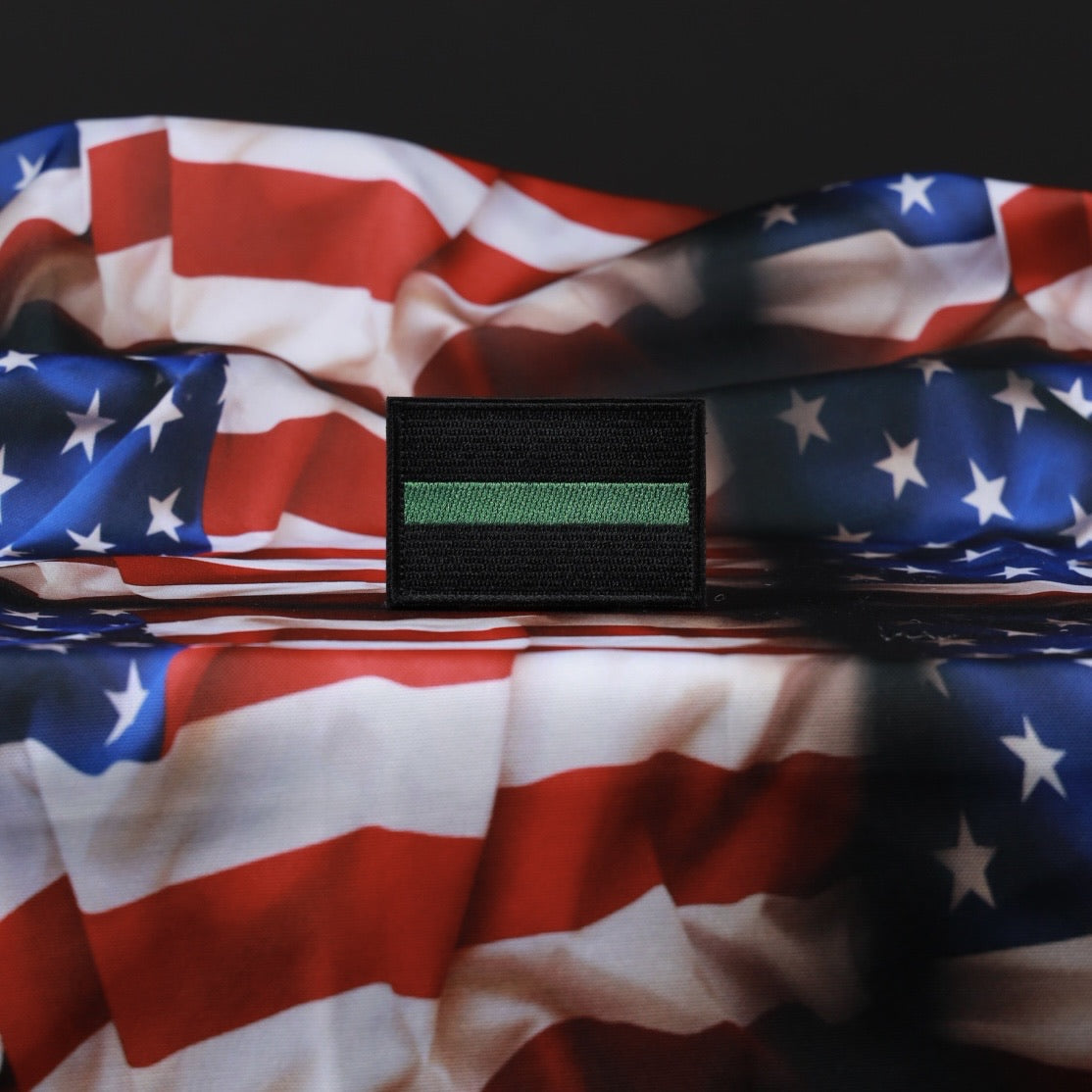 Military Green Stripe Flag - Durable Outdoor American Flag for Patio, Garden & Camping Decor