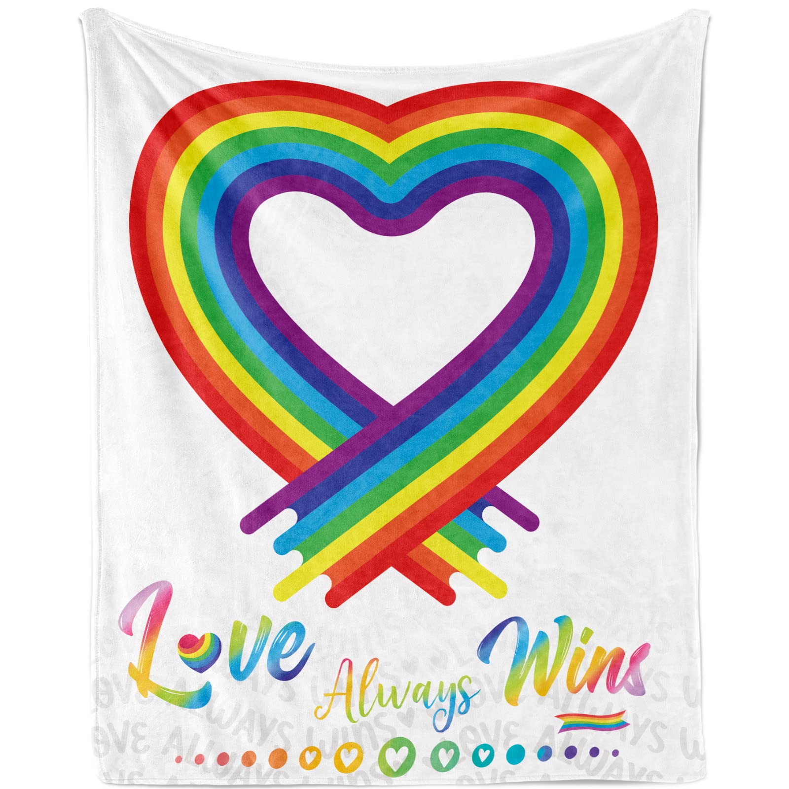 Rainbow Pride Blanket - Super Soft LGBT Fleece Throw for Couch, Sofa & Bed - 60x80 Inch Cozy Flannel Blanket - Perfect Gift for Gay Pride & LGBTQ Support - Ideal for Home Decor, Movie Nights & Cold Weather