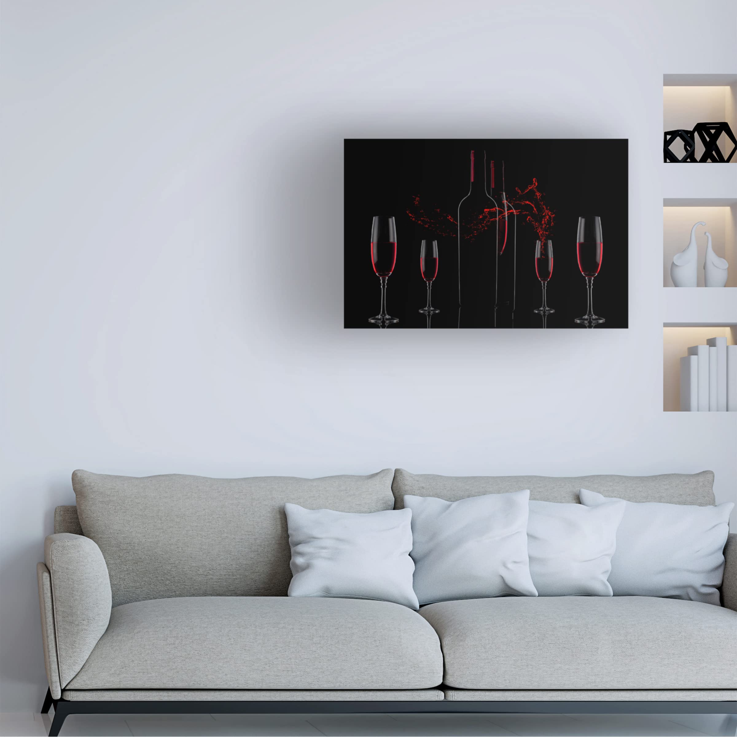 Trademark Fine Art 'Winealove' Canvas Wall Art by Saleh Swid - Perfect for Living Room, Dining Room & Home Decor