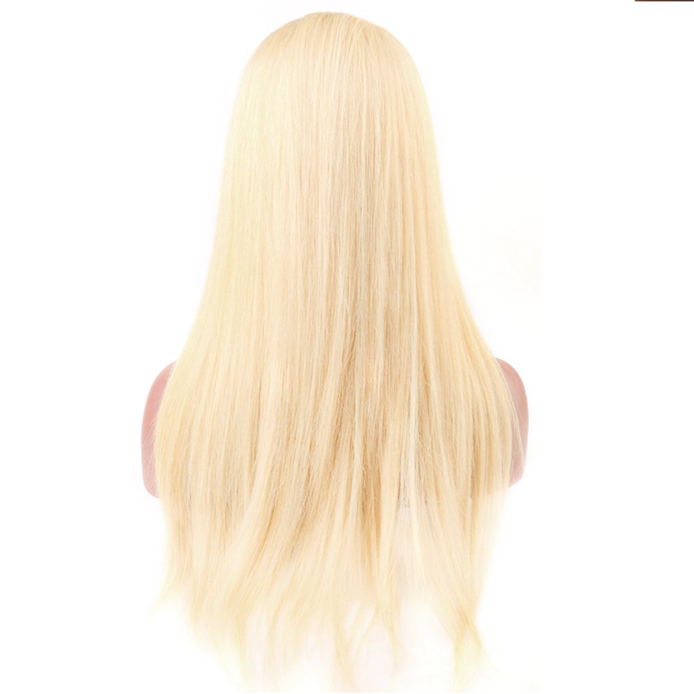 613 Blonde Full Lace Human Hair Wig with Adjustable Straps - Straight 22 Inch Lace Front Wig with Baby Hair for Women | Natural Look for Daily Wear, Cosplay & Special Occasions