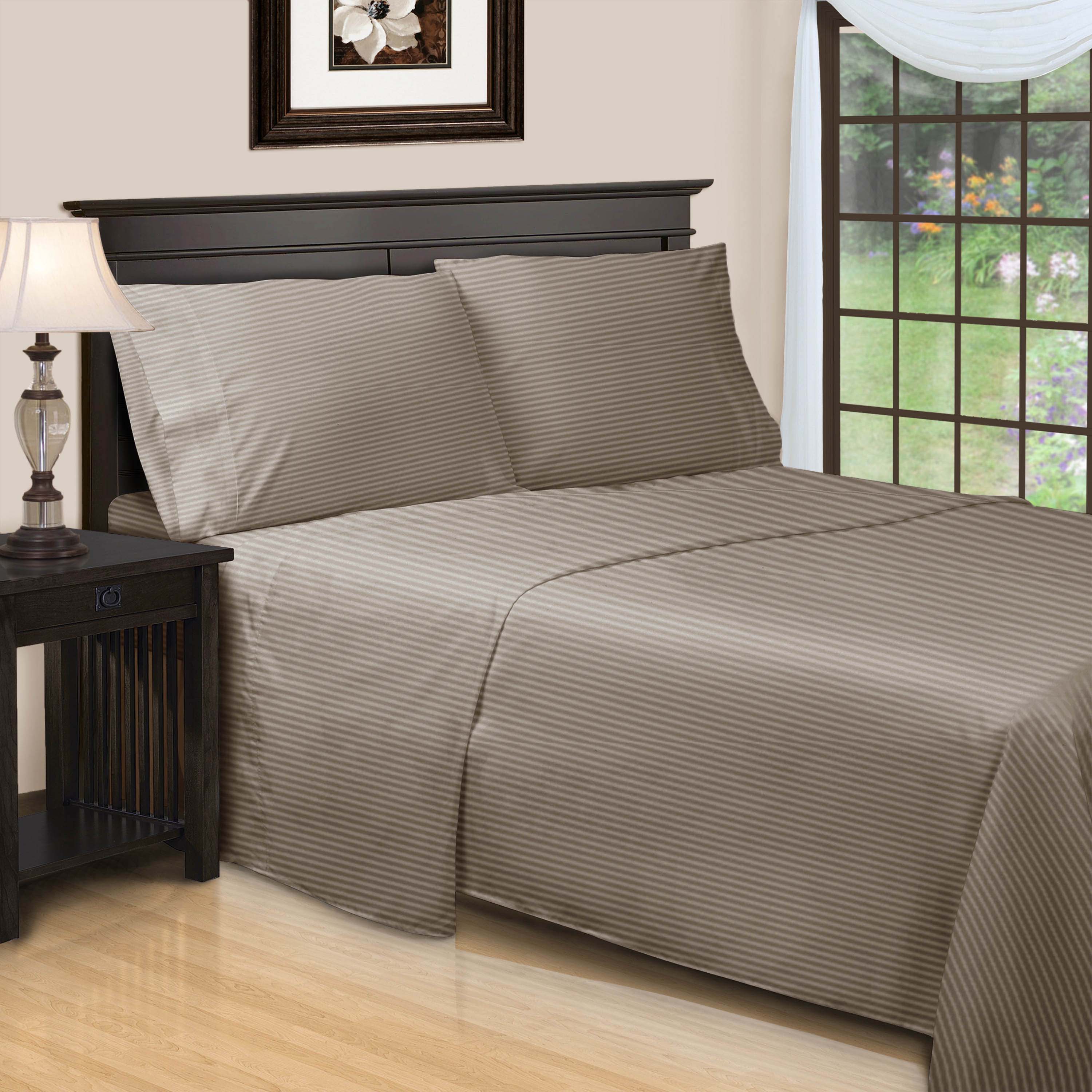 Premium Egyptian Cotton 600 Thread Count Sheet Set - Deep Pocket Fitted, Flat & Pillowcases - Luxury Bedding for Hotels, Home & Guest Rooms