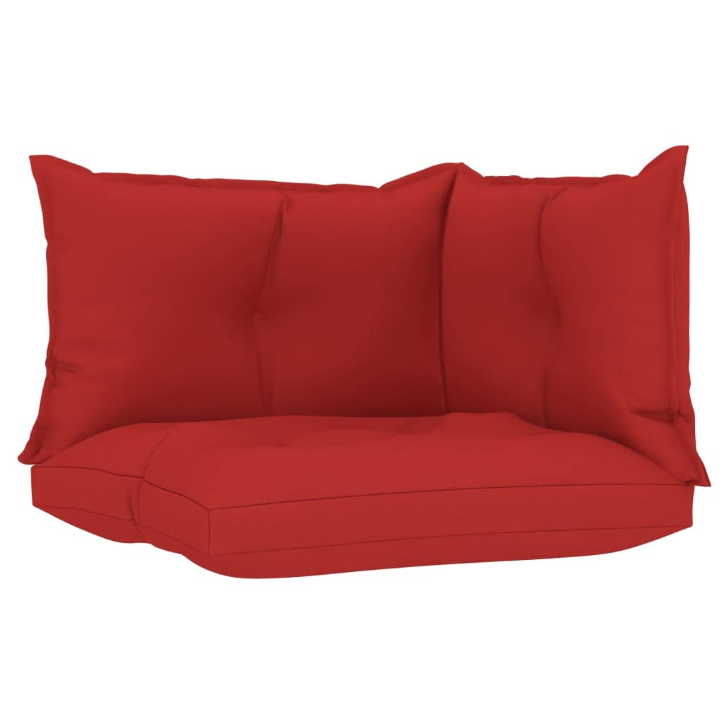 3-Piece Patio Sofa Cushion Set - Red Outdoor Garden Seat & Back Cushions for Pallet Furniture | Water-Resistant Fabric | Perfect for Deck, Porch & Backyard Lounging