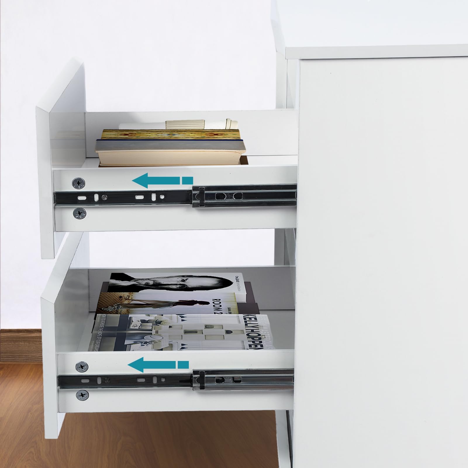 6-Drawer White Wooden Dresser for Bedroom - 47.2