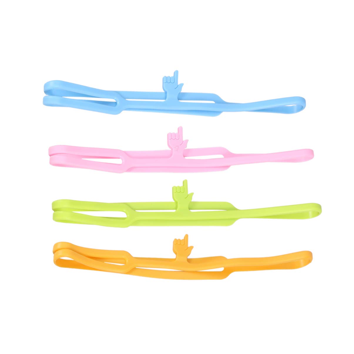 4pcs Cute Cartoon Silicone Bookmarks - Non-Slip Finger Bookmark Set for Kids & Adults - Perfect for Reading, Studying, and Gift Giving