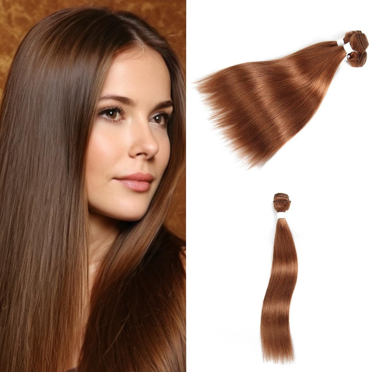 X-tress Straight Brazilian Remy Human Hair Extensions 30