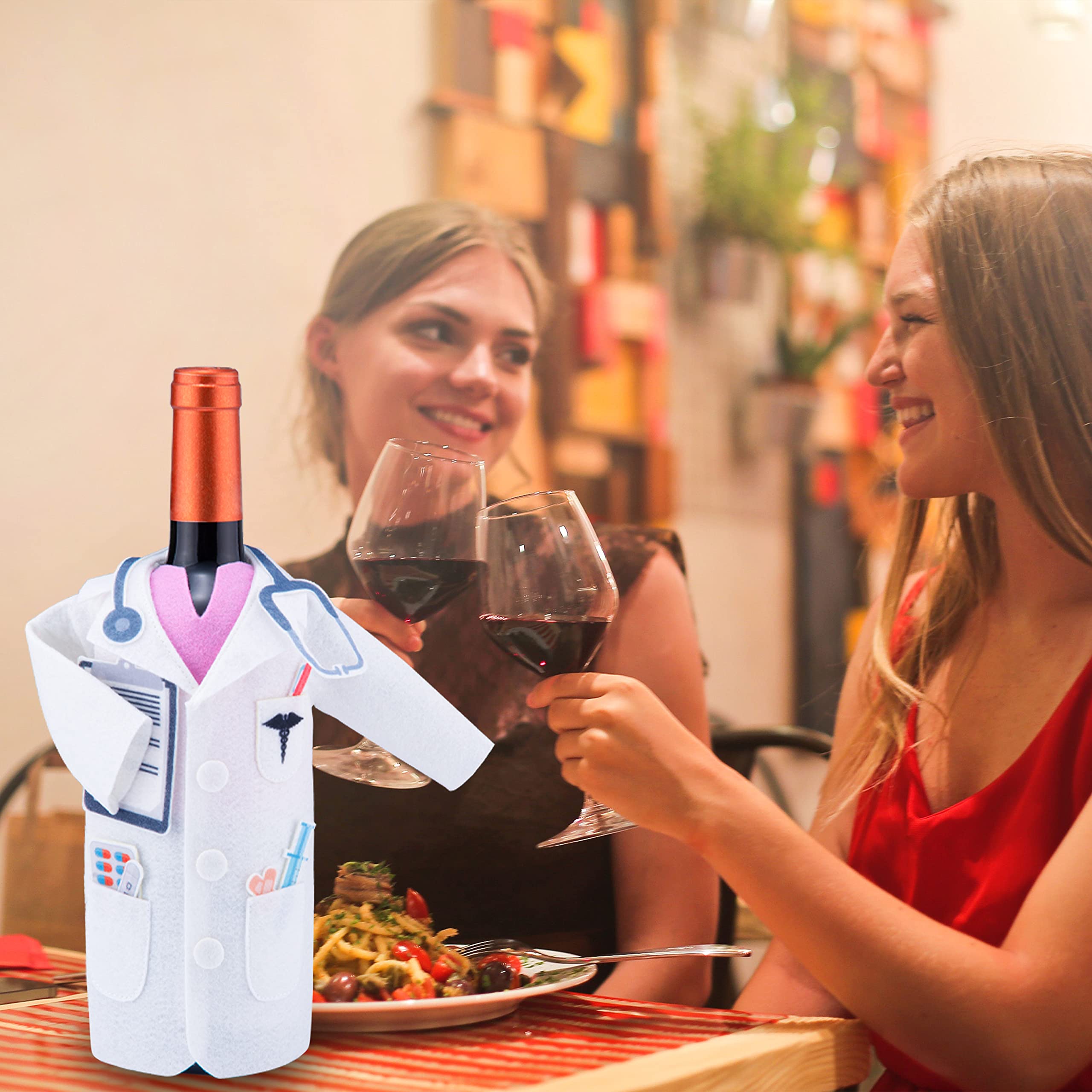 Best Doctor & Nurse Gifts - White Coat Ceremony Wine Bottle Cover for Medical Students, Pharmacists & Practitioners - Perfect Graduation, Appreciation & Retirement Gifts for Healthcare Professionals