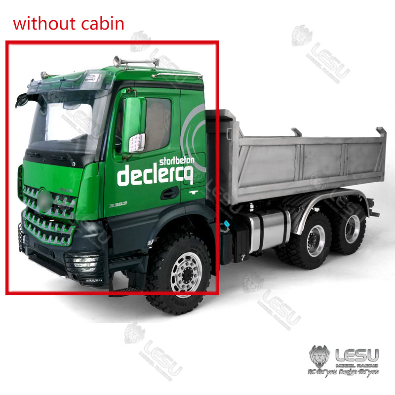 1/14 Scale LESU RC Dump Truck with Hydraulic System - Metal Cylinder, Valve Pump & Bucket (No Cabin) - Compatible with ESC & Servo - Perfect for Construction Simulation & Off-Road RC Enthusiasts