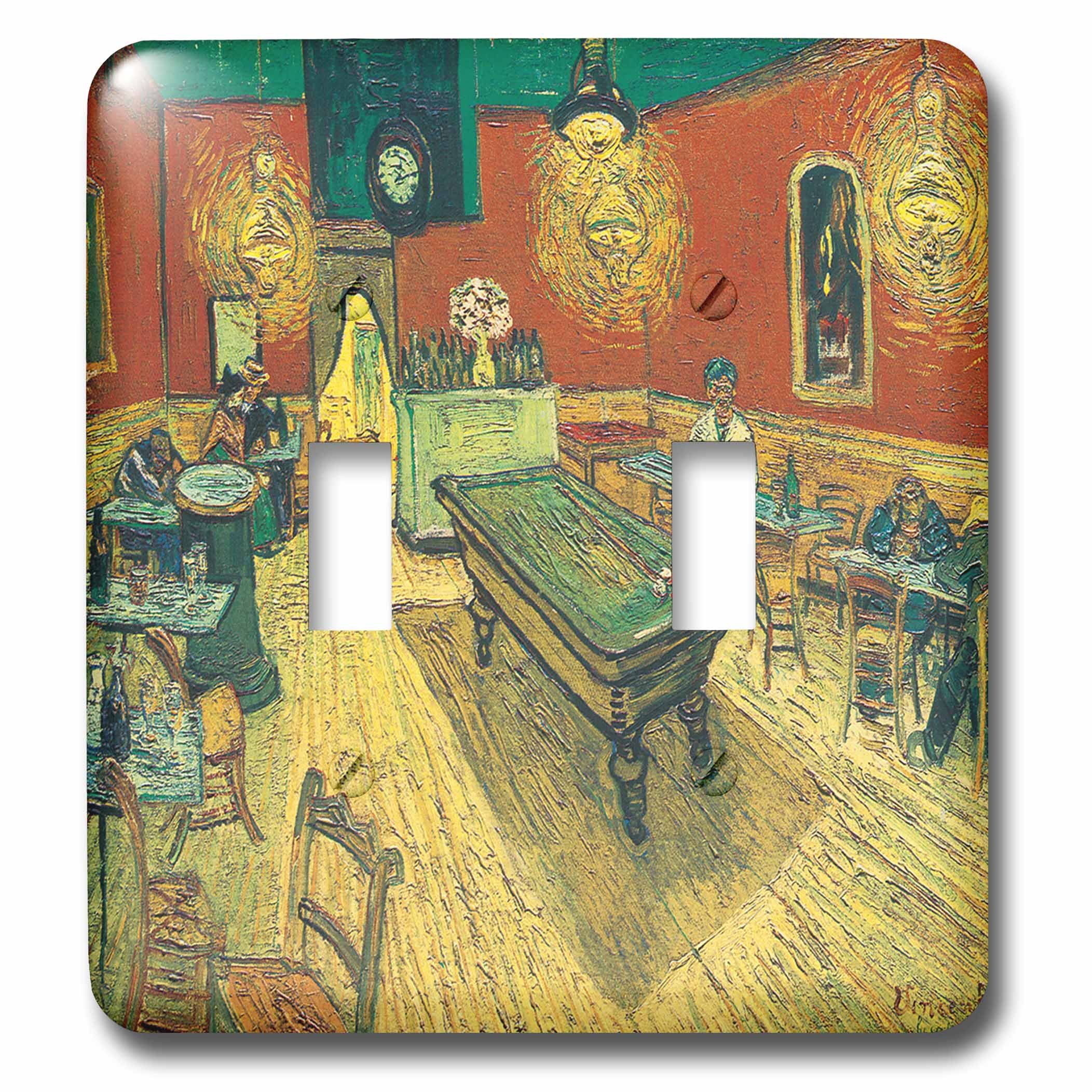 3D Rose The Night Café by Vincent Van Gogh Light Switch Cover - Decorative Wall Plate for Home, Bedroom, Living Room & Office