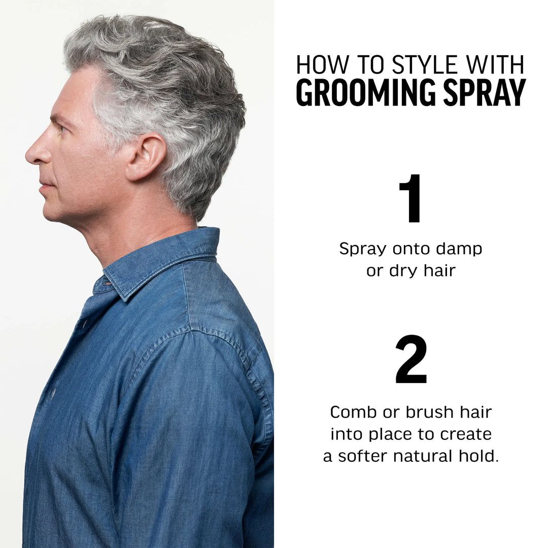 American Crew Grooming Spray 8.4oz - Hair Styling & Shine Spray for Men - Perfect for Daily Styling, Salon Finish & Frizz Control