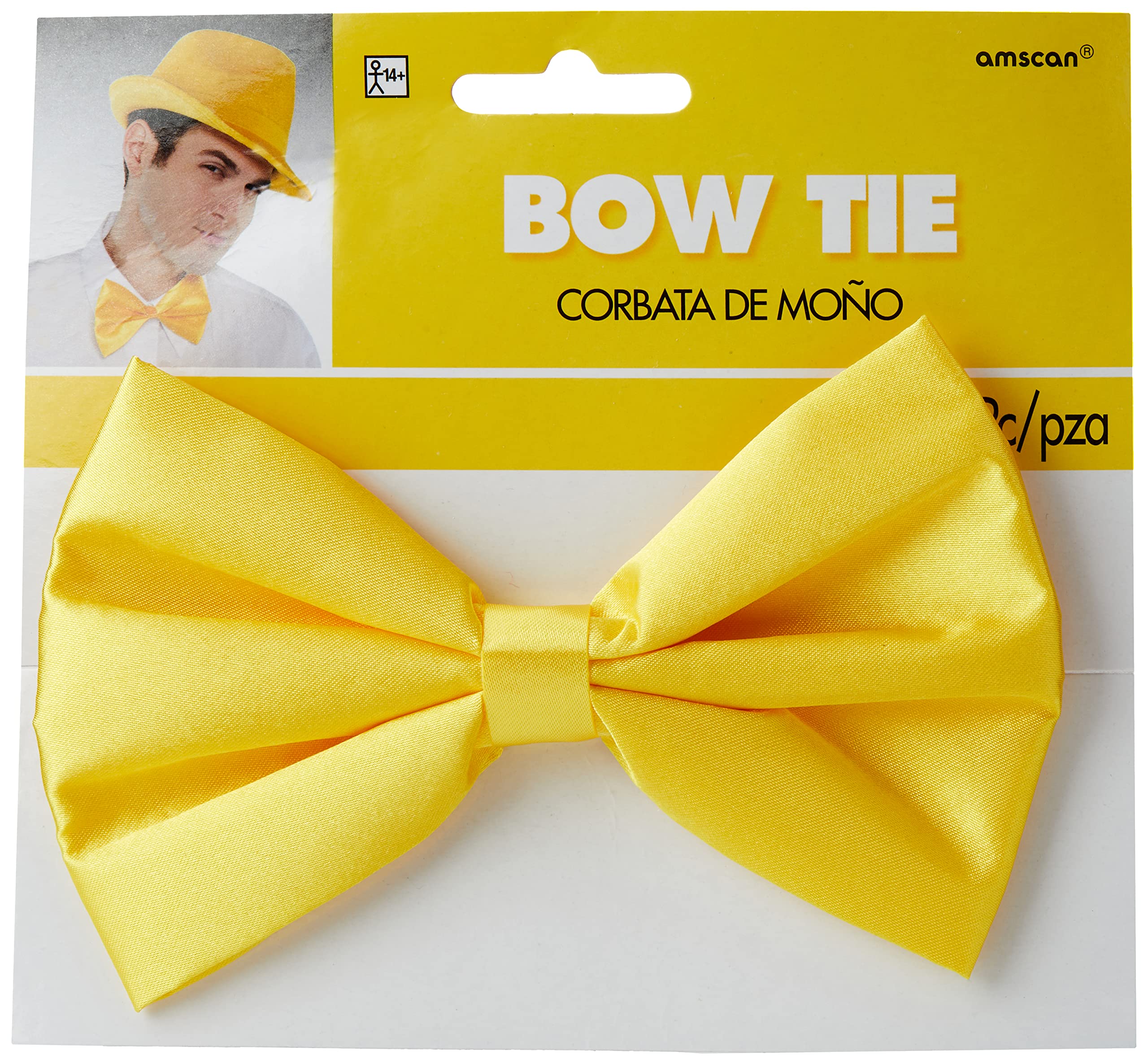 Yellow Amscan Costume Bow Tie - 1 Piece Party Accessory for Halloween, Cosplay & Formal Events