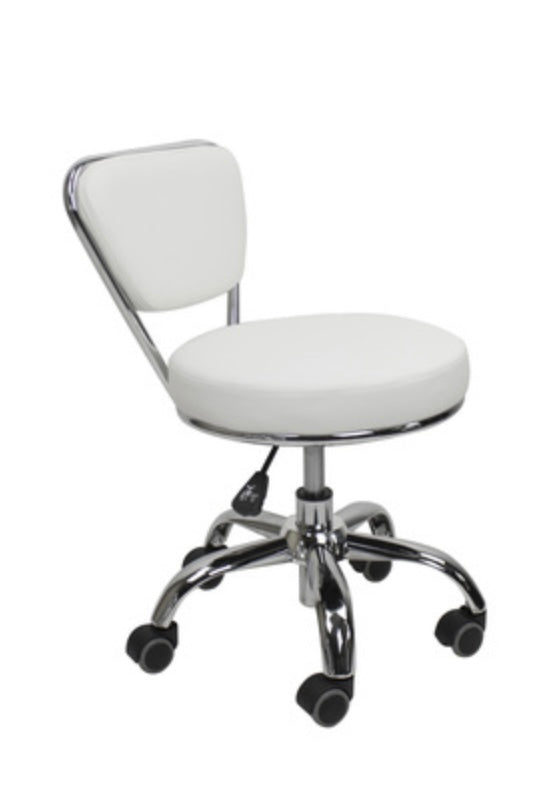 Dayton Rolling Stool - Adjustable Height Rolling Chair with Wheels for Salon, Workshop, and Office Use