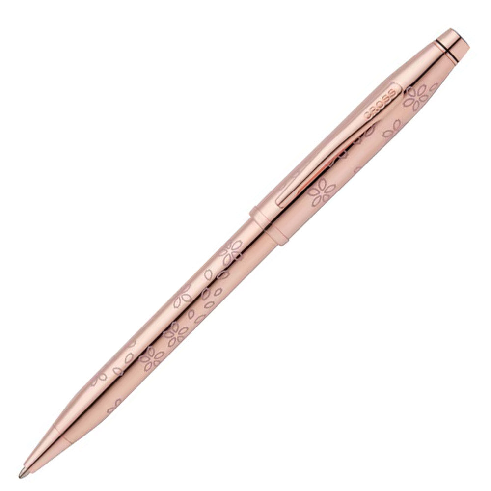 Cross Century II Cherry Blossom Rose Gold Plated Ballpoint Pen - Premium Writing Instrument for Business, Gifts & Luxury Collectibles - Perfect for Office, Journaling & Special Occasions