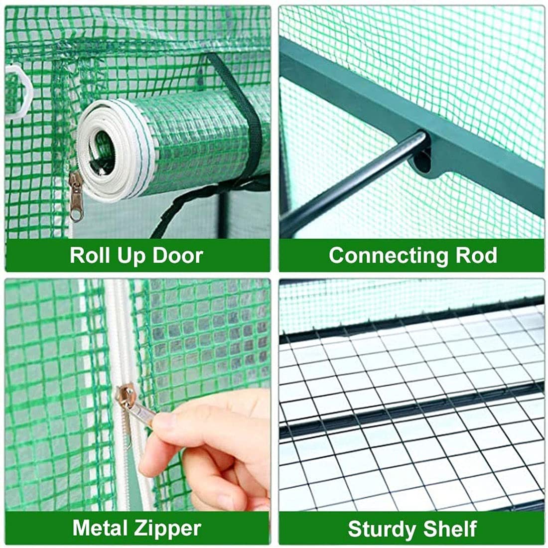 Sturdy Walk-In Greenhouse for Tomatoes, Vegetables, Fruits & Flowers - 142x71x195cm Reinforced Plastic Plant Shed with Durable Cover | Perfect for Backyard Gardening, Urban Farming & Year-Round Plant Protection