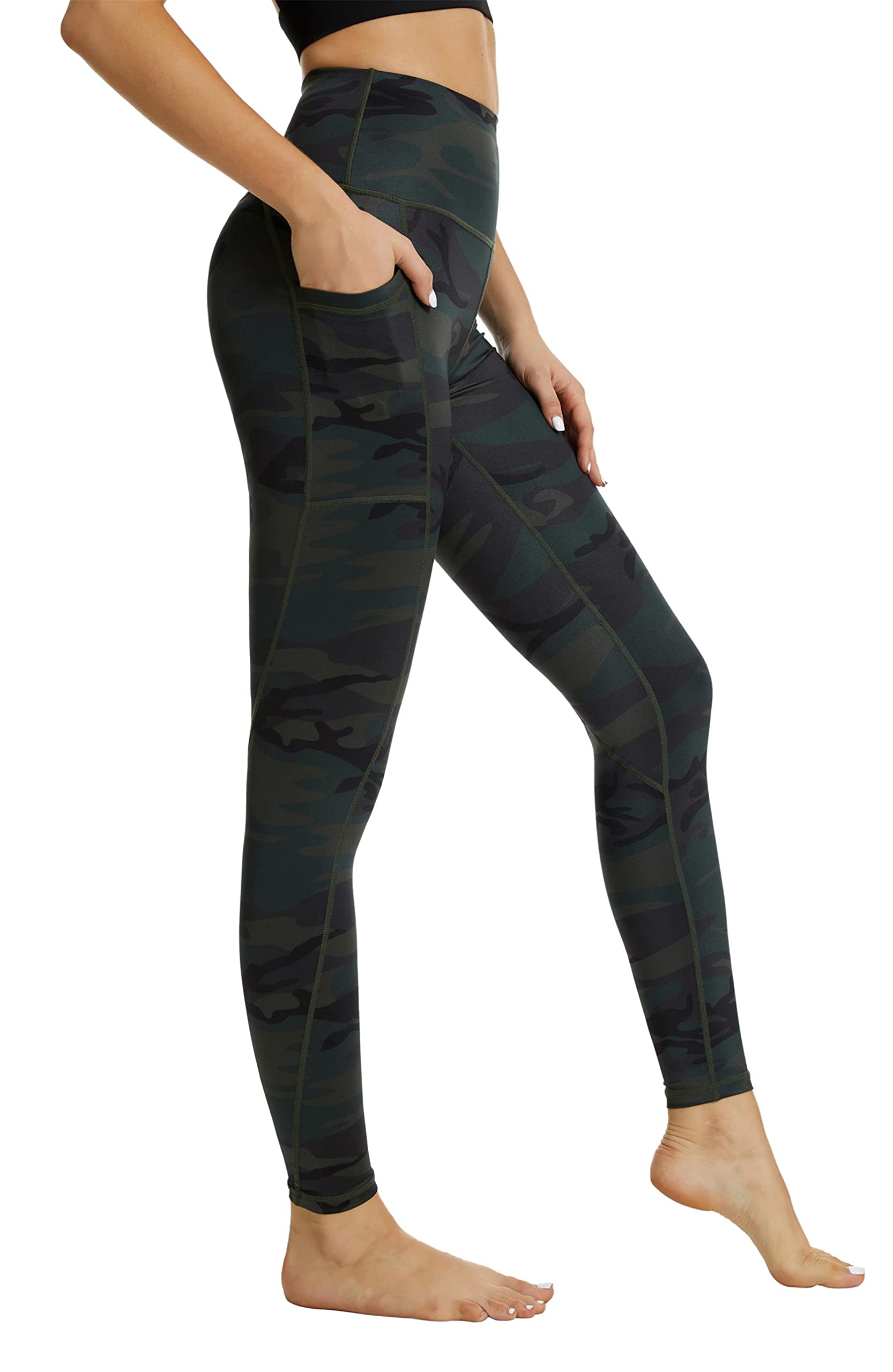 Sugar Pocket Women's Yoga Leggings - High Waisted Workout Pants for Running, Gym & Fitness - Breathable Stretchy Activewear for Yoga, Pilates & Lounge Wear