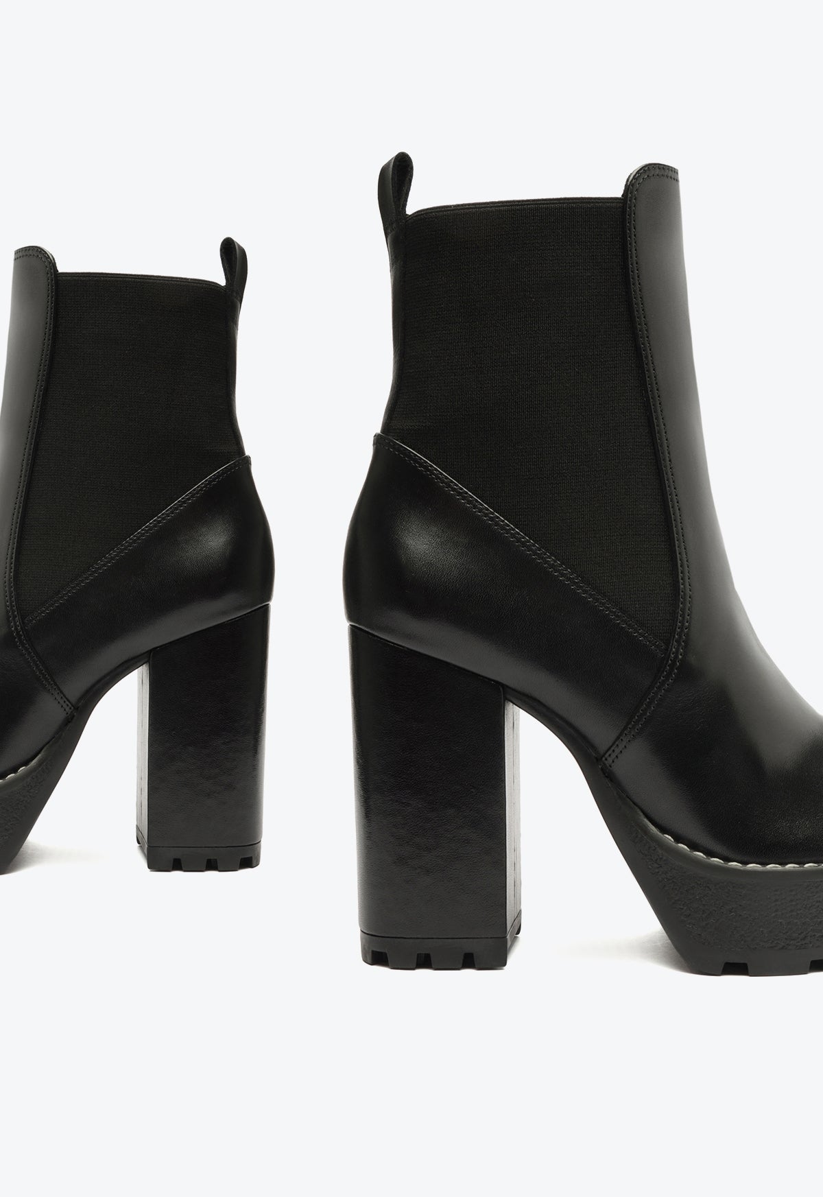 Billie Platform Leather Bootie - Women's Chunky Heel Ankle Boots for Fall & Winter | Stylish & Comfortable for Casual Outfits, Work & Date Night