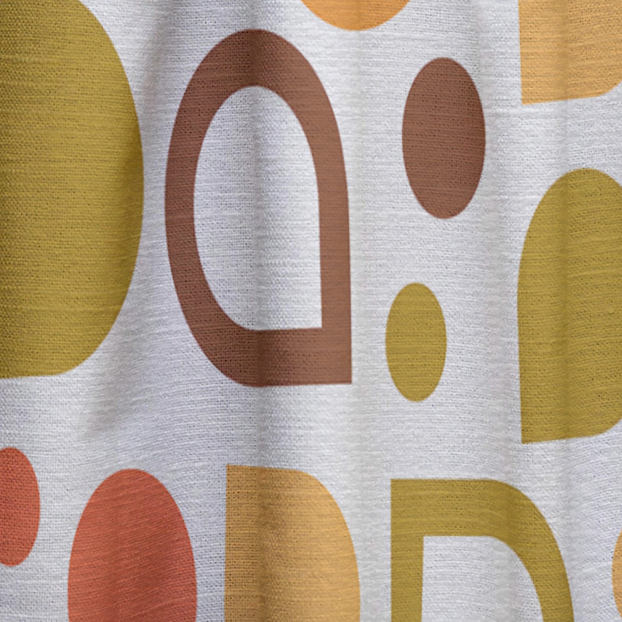 Abstract Retro Geometric Thermal Insulated Curtains - Single Panel 52x120 - Blackout Drapes for Bedroom & Living Room - Perfect for Home Decor, Privacy & Energy Efficiency