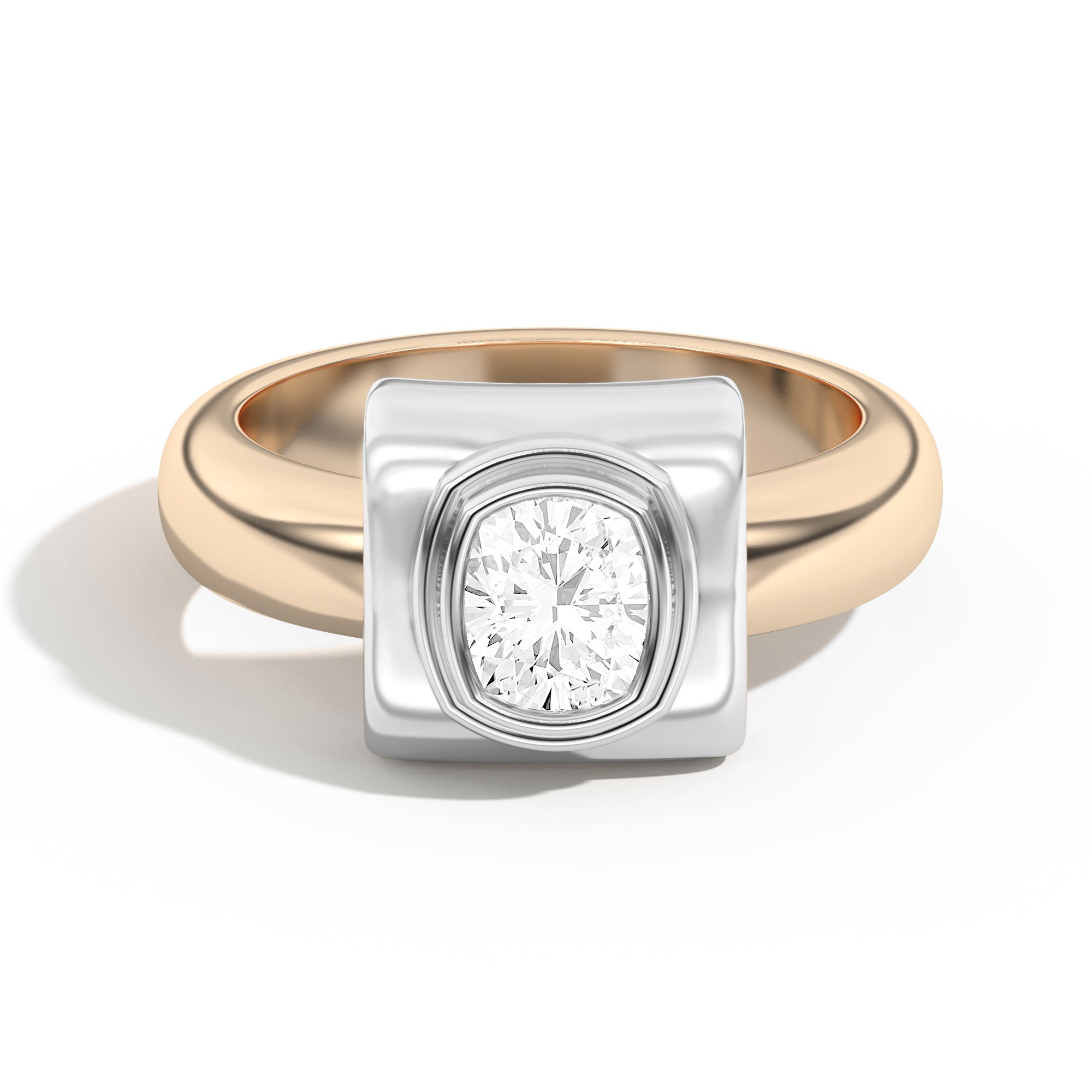 Ando Cushion Bezel Wrap Ring - Elegant Stackable Gold Plated Jewelry for Women | Perfect for Everyday Wear, Date Night & Special Occasions