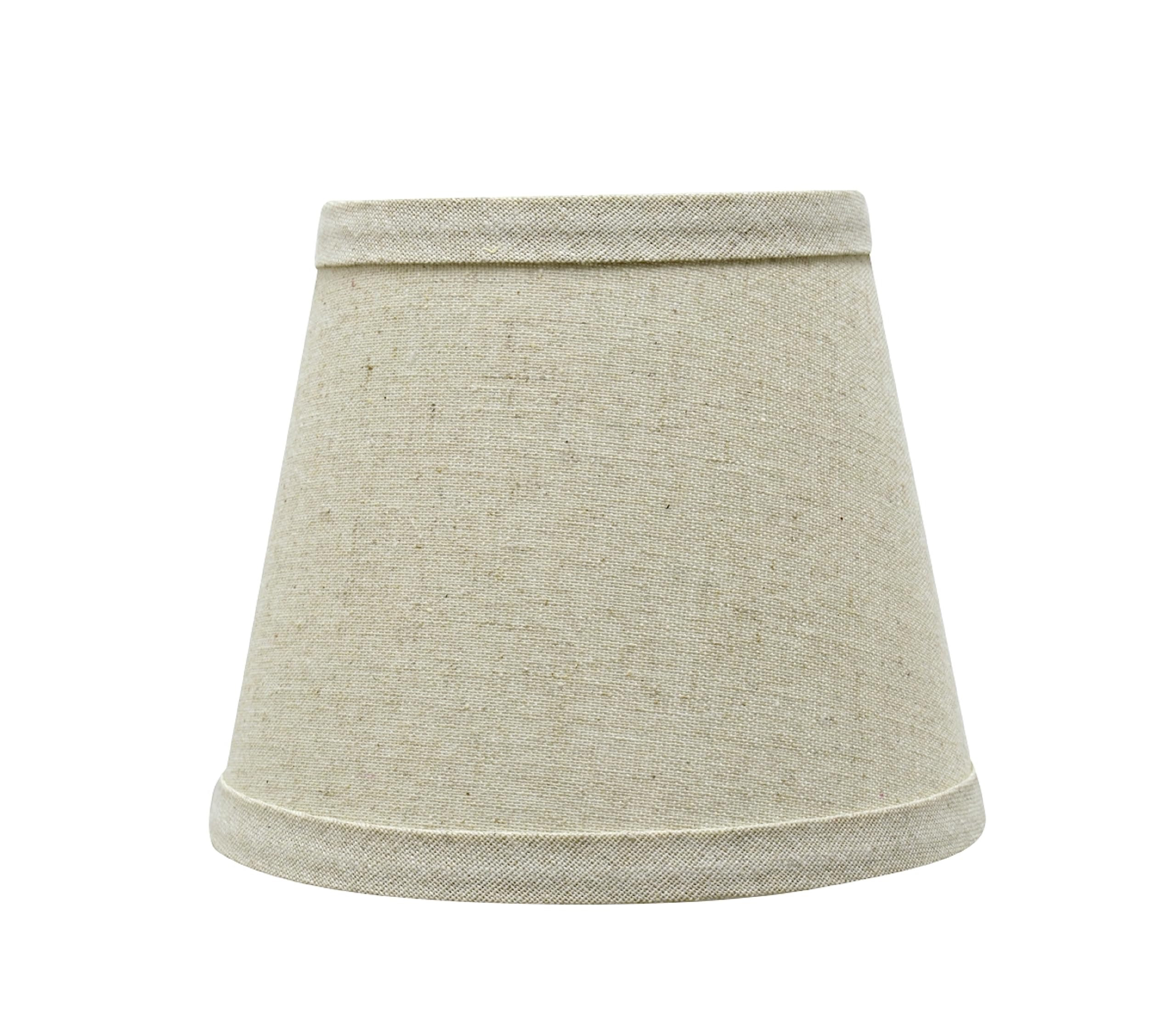 Aspen Creative 32861-9A Small Hardback Empire Shape Chandelier Clip-On Lamp Shade - Light Grey, 4