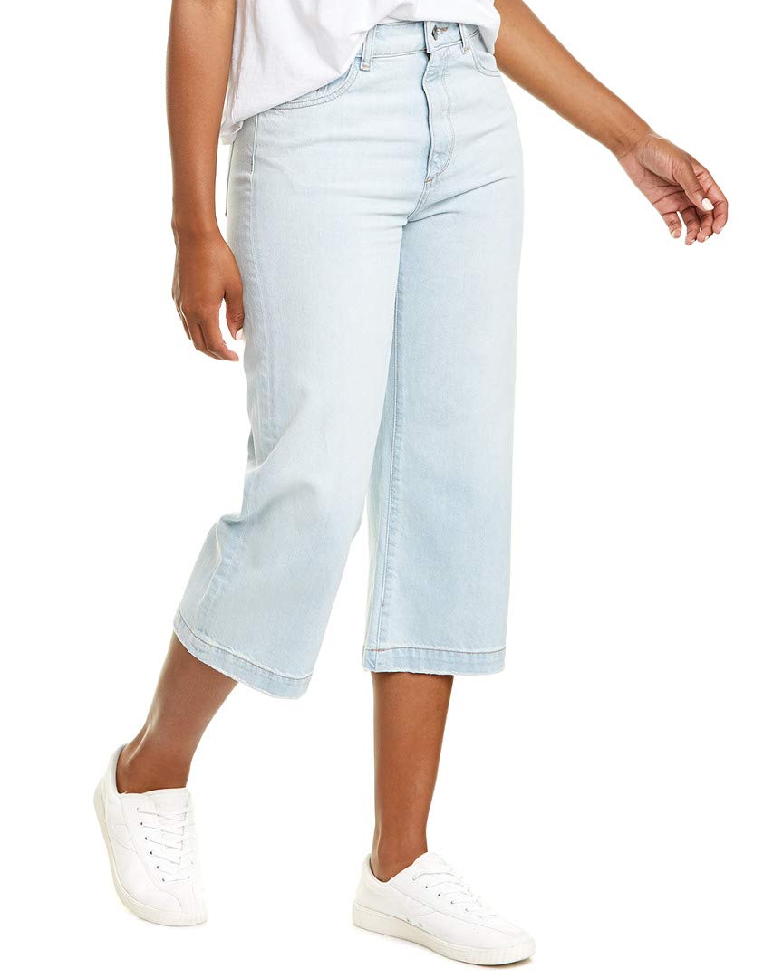 DL1961 Women's Hepburn High Rise Wide Leg Crop Jeans - Comfortable Stretch Denim Pants for Casual Wear & Everyday Outfits